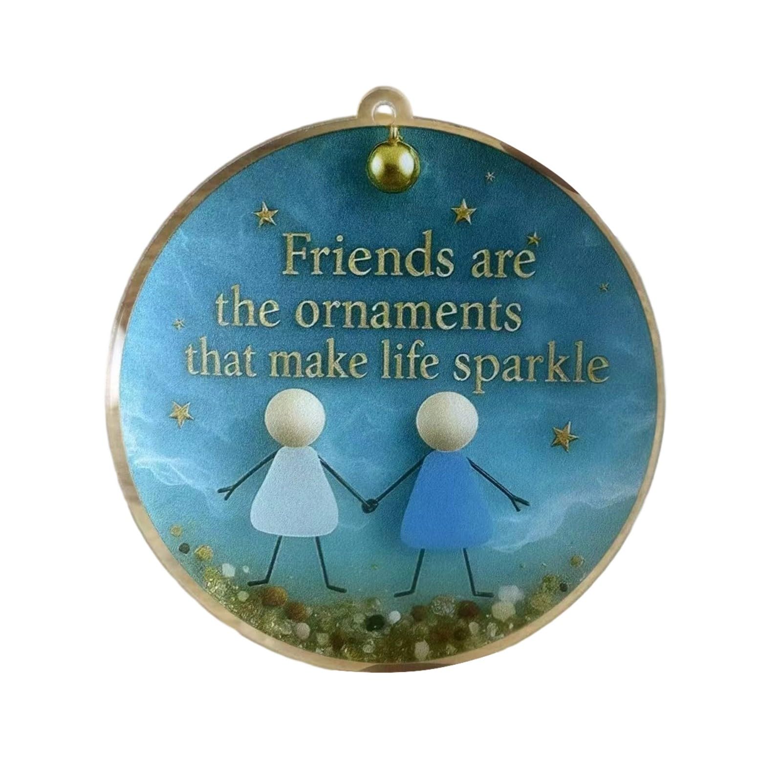 Nucelit Sparkling Acrylic Christmas Tree Bells Decoration Easy to Hanging Portable Sturdy Design Perfect for Holiday Party Decorating Shatterproof Christmas Tree Decors