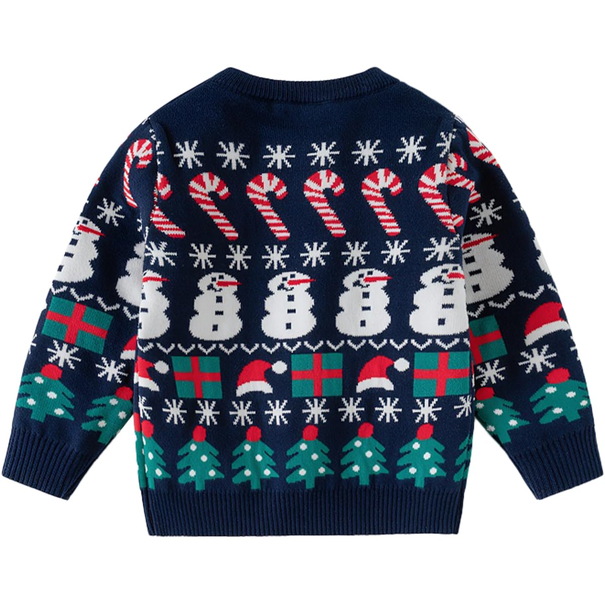 JiAmy Bébé Noël Pull Sweat-shirt Tricoté Hiver Chandail Manche Longue Cerf Tenues 1-6 Ans
