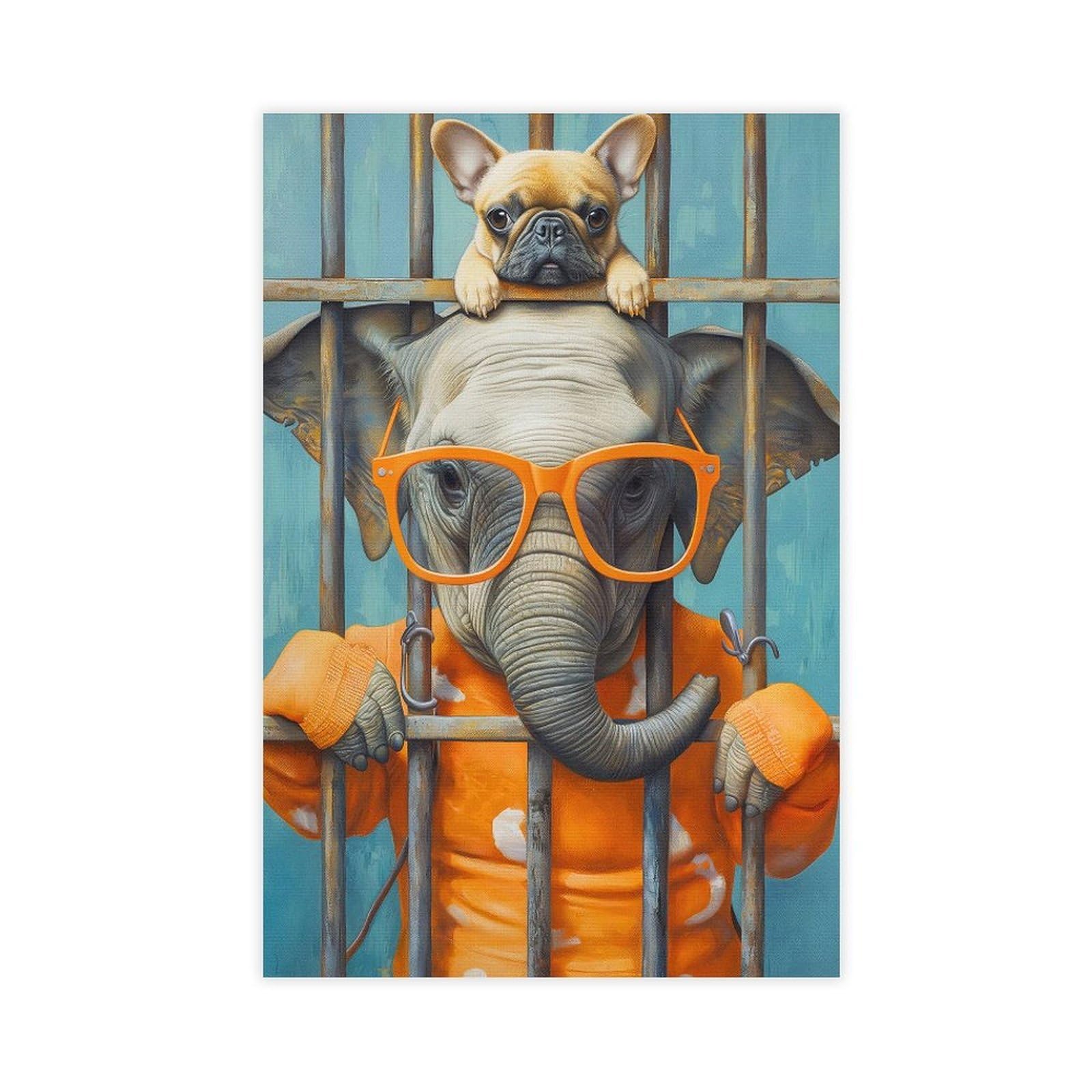 Bareronor Abstract Elephant Poster Canvas Poster Bedroom Decor Landscape Office Room Decor Gift 20" L X 30" W