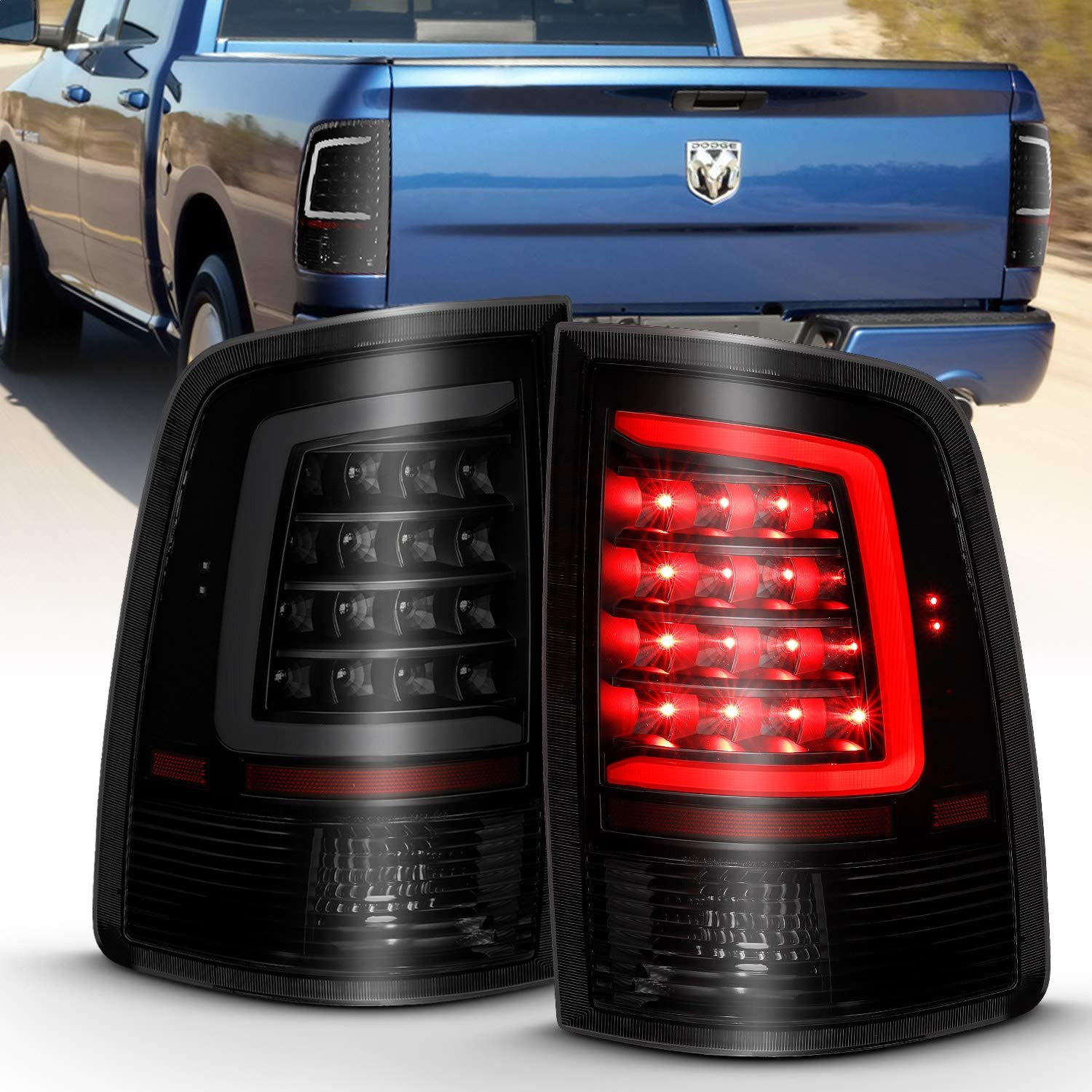 ラムラララ Amazon.com: ANZO USA 311319 Taillamps Fits Dodge Ram 1500 : Automotive