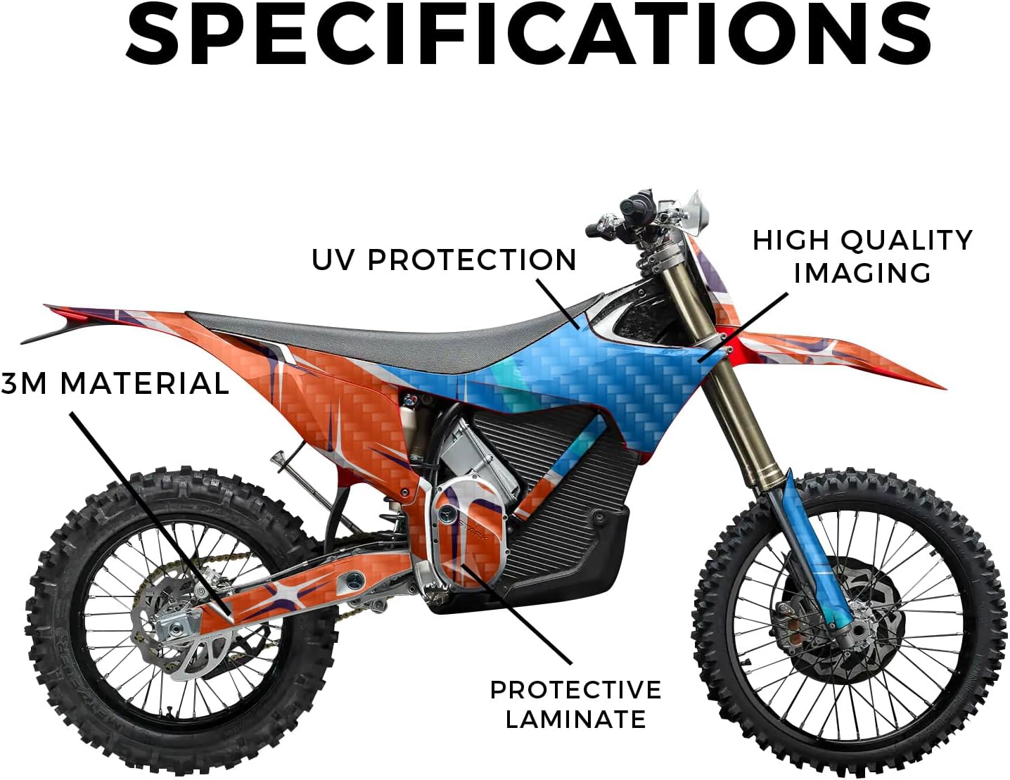 Glossy Glitter Surron Light Bee Graphics Kit Wrap - Wild Abstract - Sur-Ron Skin - Premium 3M Vinyl Protective Wrap Decal Cover - Easy to Apply | Crafted in The USA by MightySkins