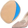 Foottab Shoe Size Reduction Pad, Leather Front Half Insoles, Stiletto Anti-Slip Shoe Insoles, 1 Pair 36-40, Natural