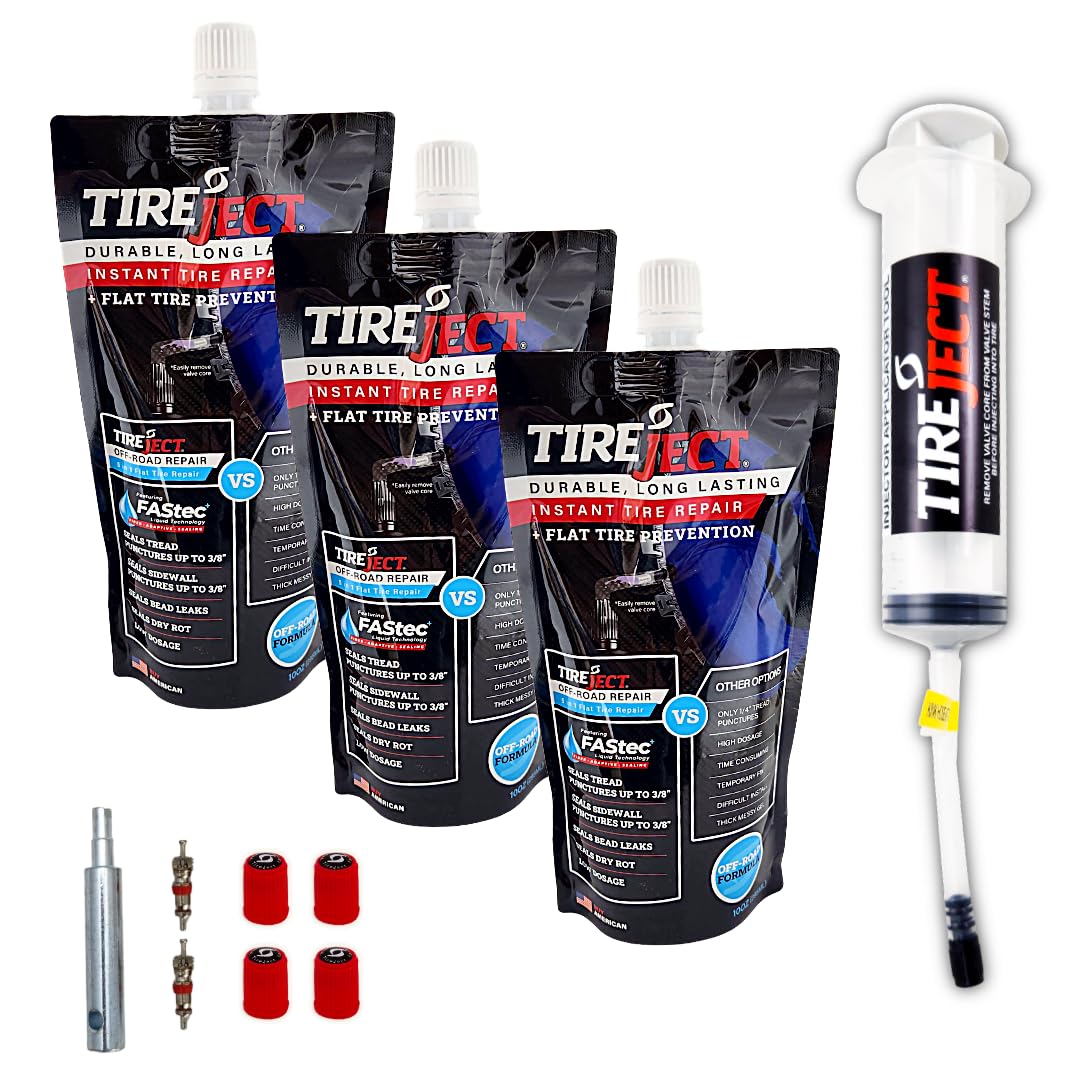TireJect Lawn Mower Tire Sealant Kit