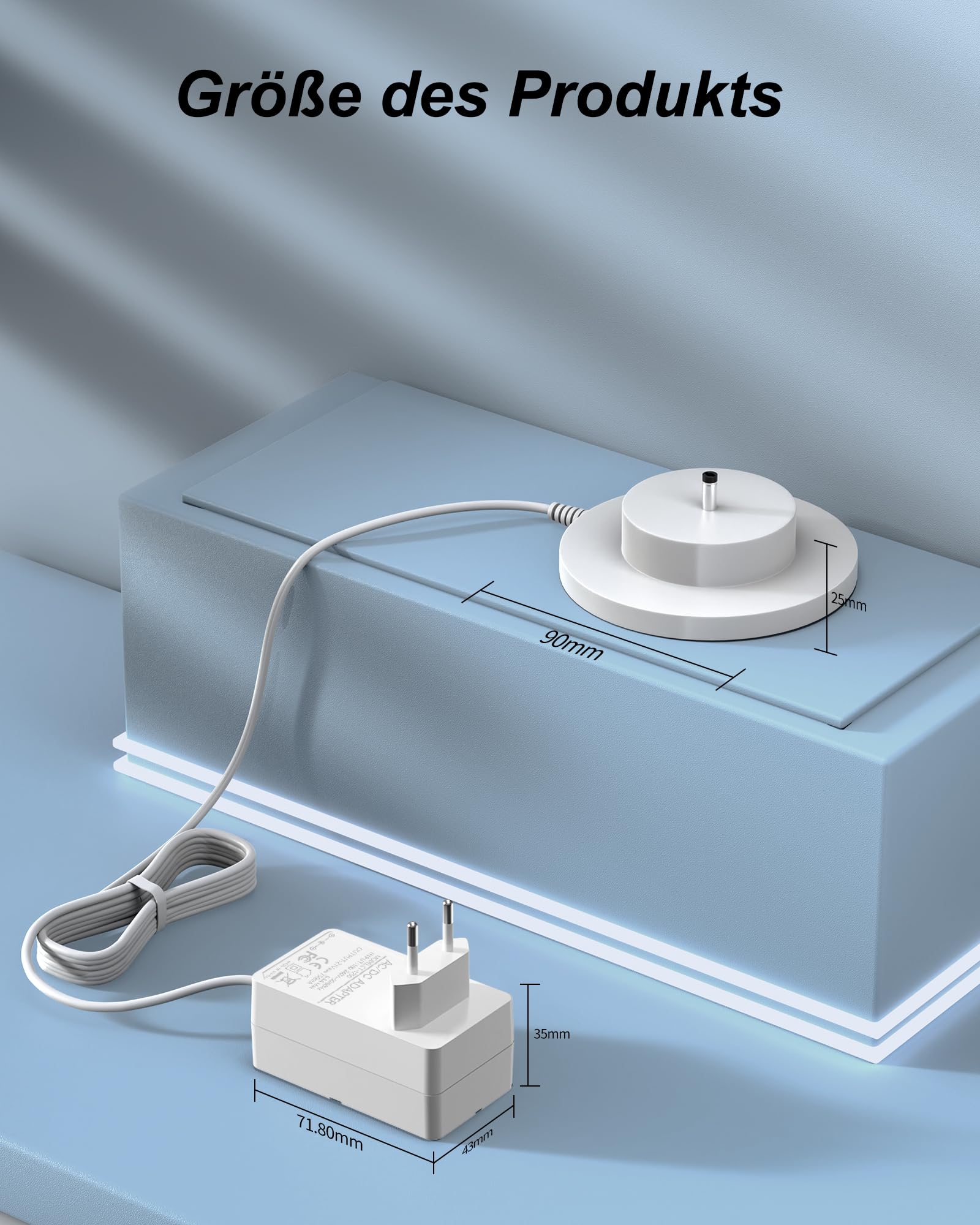 Chargeur 9V Pour Toniebox - Câble 1.8m, Blanc, Avec Protections Contre Surtension/surchauffe