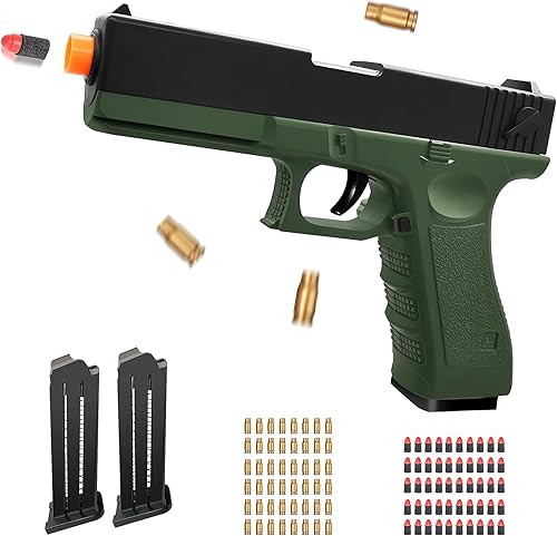 Zanktony Pistola de juguete de bala suave  Blaster con expulsión de conchas  Caja de regalo resistente e ideal para regalo de cumpleaños de Navidad,