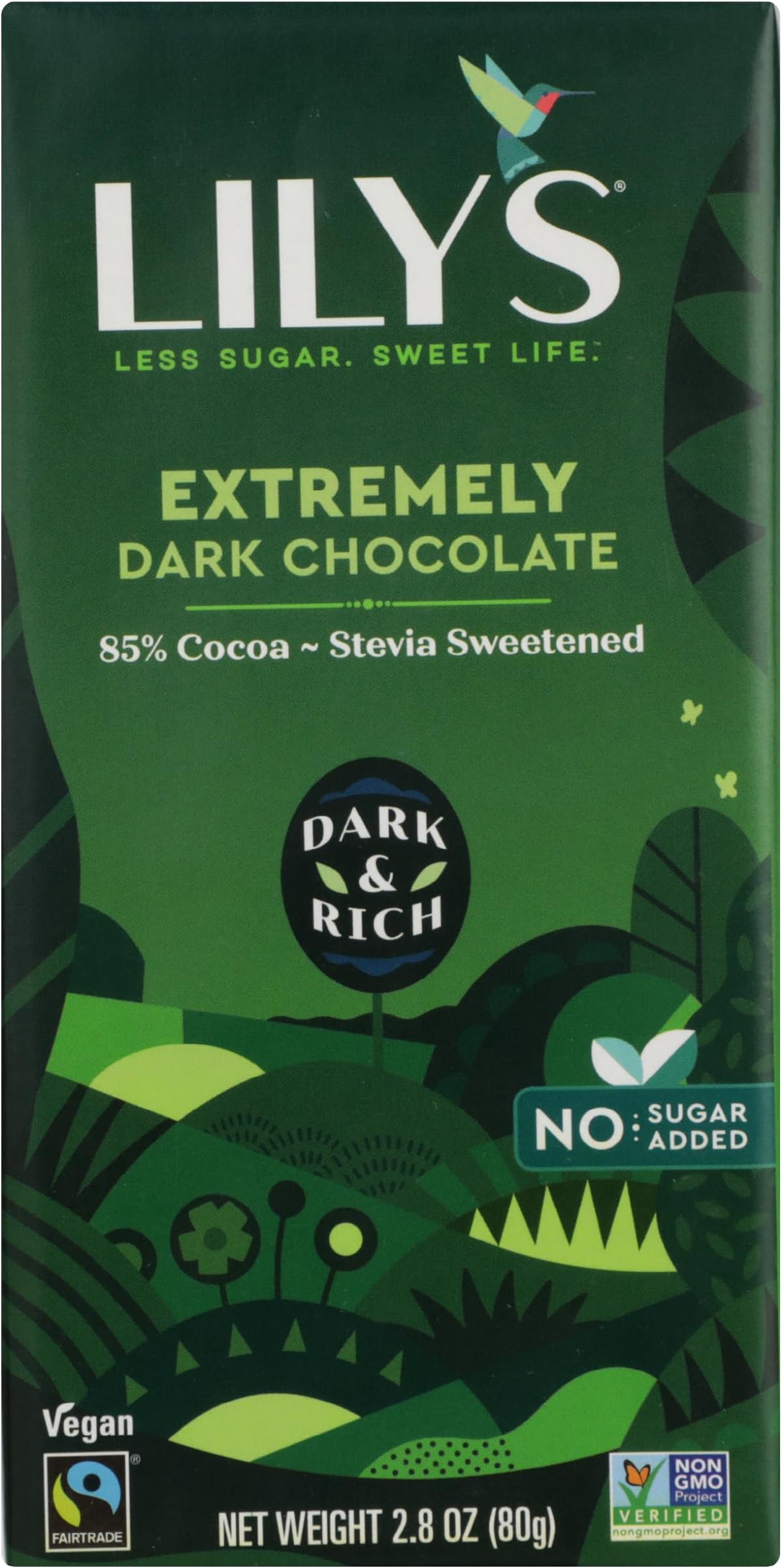 Sweets, 85% Cocoa Extremely Dark Chocolate Bar, 2.8 Ounce
