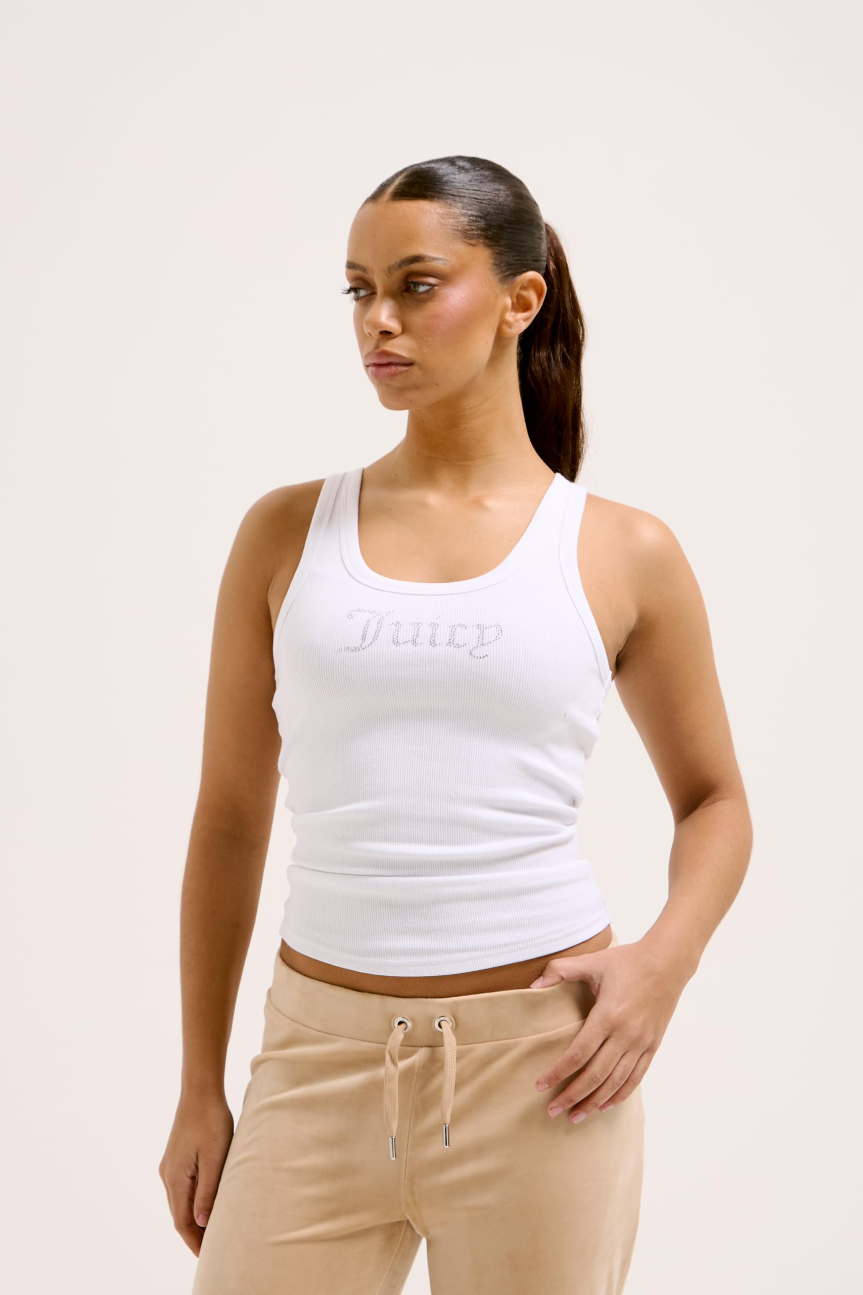 Juicy Couture Thin Strap Racer Vest - Figurbetonte Sportliche Weste Mit Applikationen In Versch. Farben Chaleco de Moda Mujer