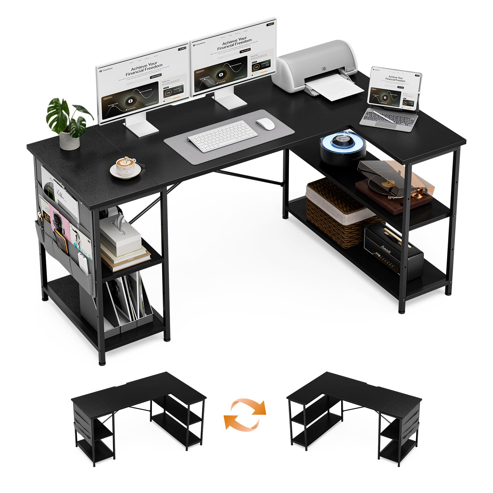 FryLR パソコンデスク L字 机 幅150cm Amazon | FryLR パソコンデスク L字 机 幅150cm パソコンラック