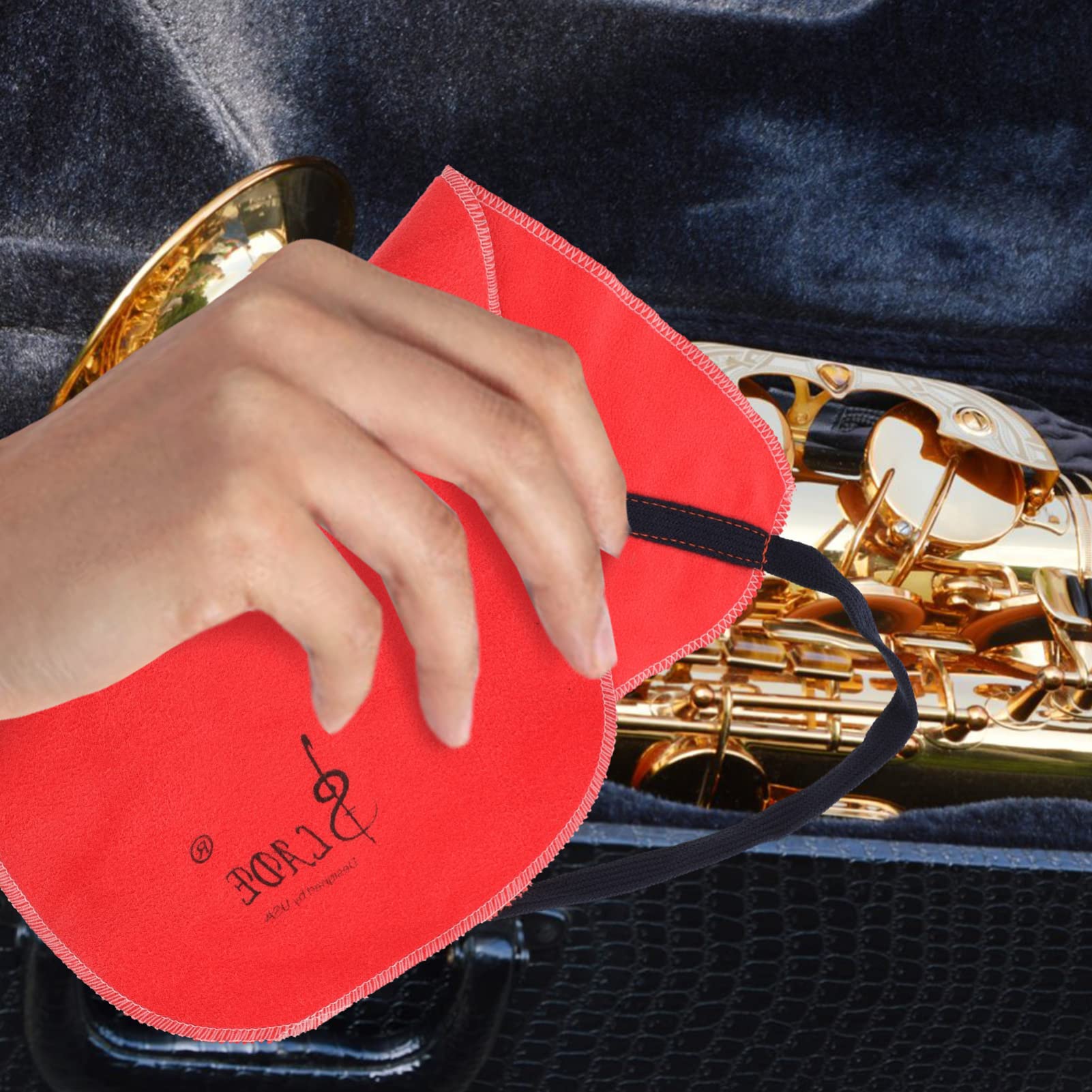 SUPVOX Clarinet Cleaning Swabs Flute Accessories Saxophone Neck Cleaner Wind Instrument Cleaner, Red, 19x12x0.1cm - Image 2