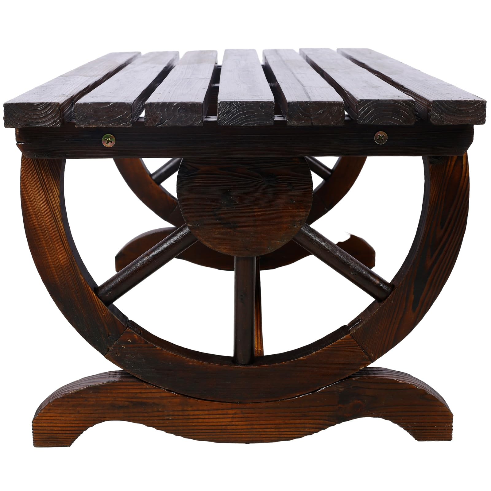 Kerluga Japanese Style Low Tea Table, Wooden Coffee Table with Blue and White Runner, Traditional Floor Table