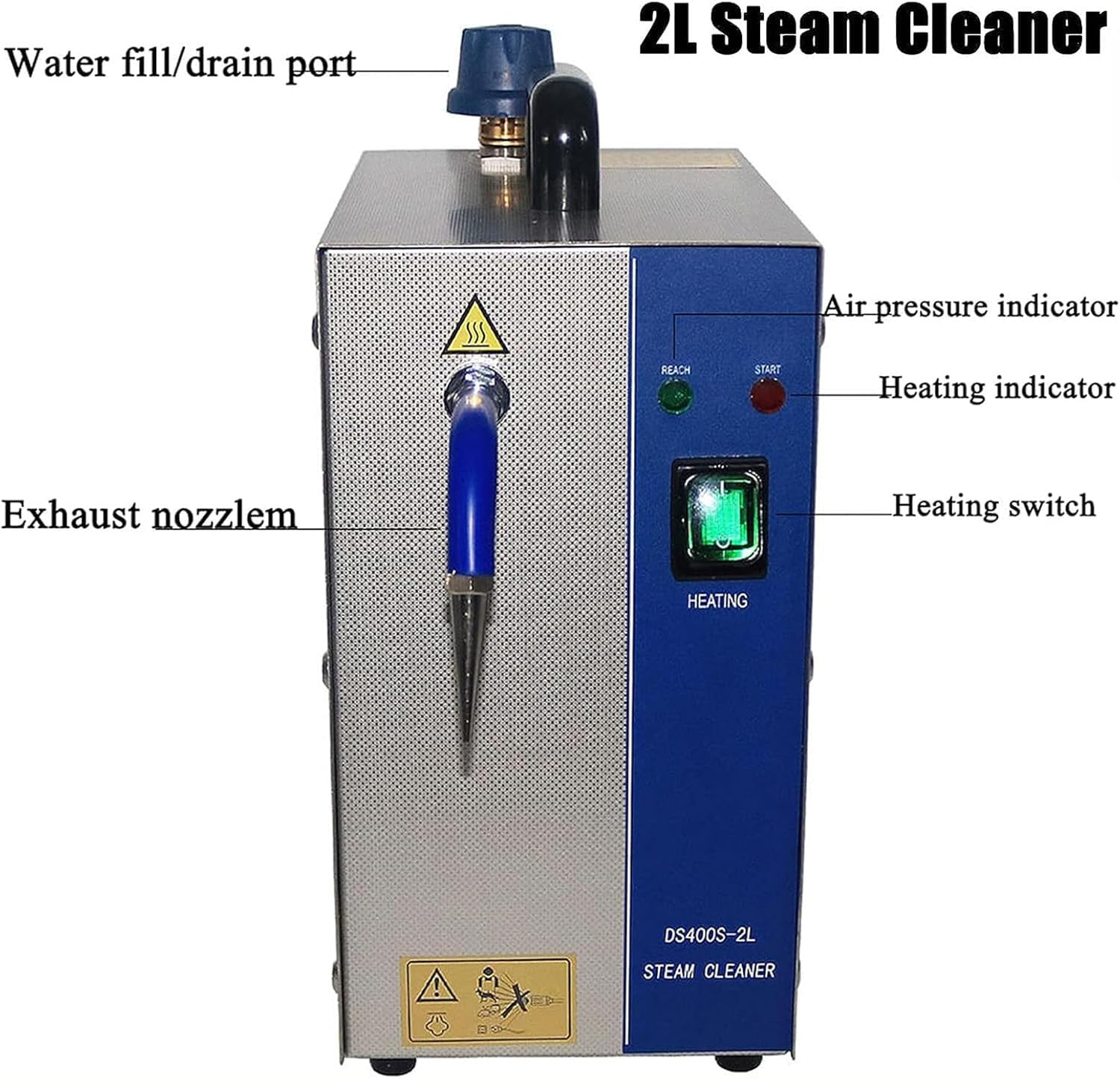 Nettoyeur De Bijoux Machine De Nettoyage à La Vapeur Or Et Argent Acier Inoxydable 2l / 4l Nettoyeur à Vapeur D’Argent Et D’Or Orfèvrerie Équipement Industriel pour Bijo, 2L, 110V