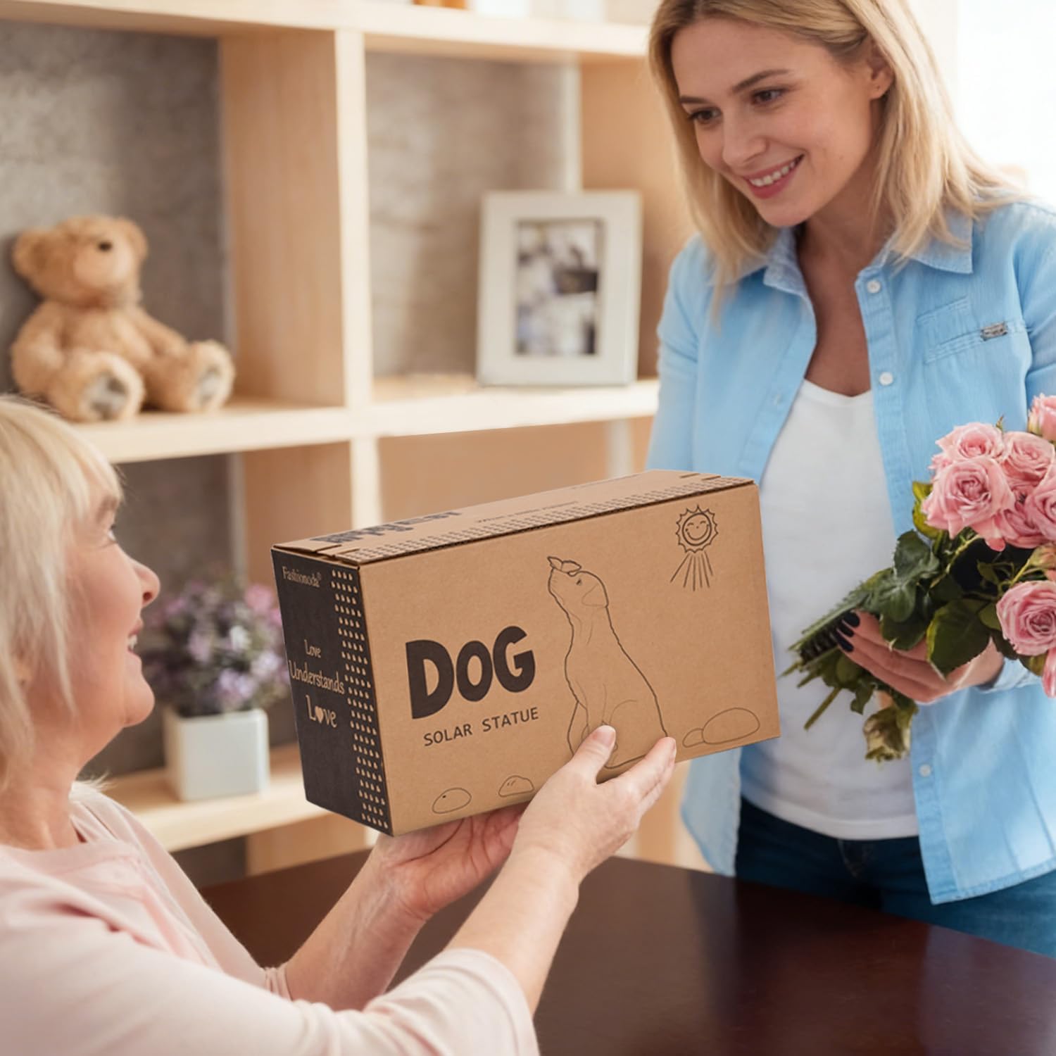 Garden Statue Dog Figurine Decor – Outdoor Decoration with Butterfly for Garden Yard Lawn Home Decor Outside : Mothers Day Memorial Gifts for Women Mom Grandma - Image 8