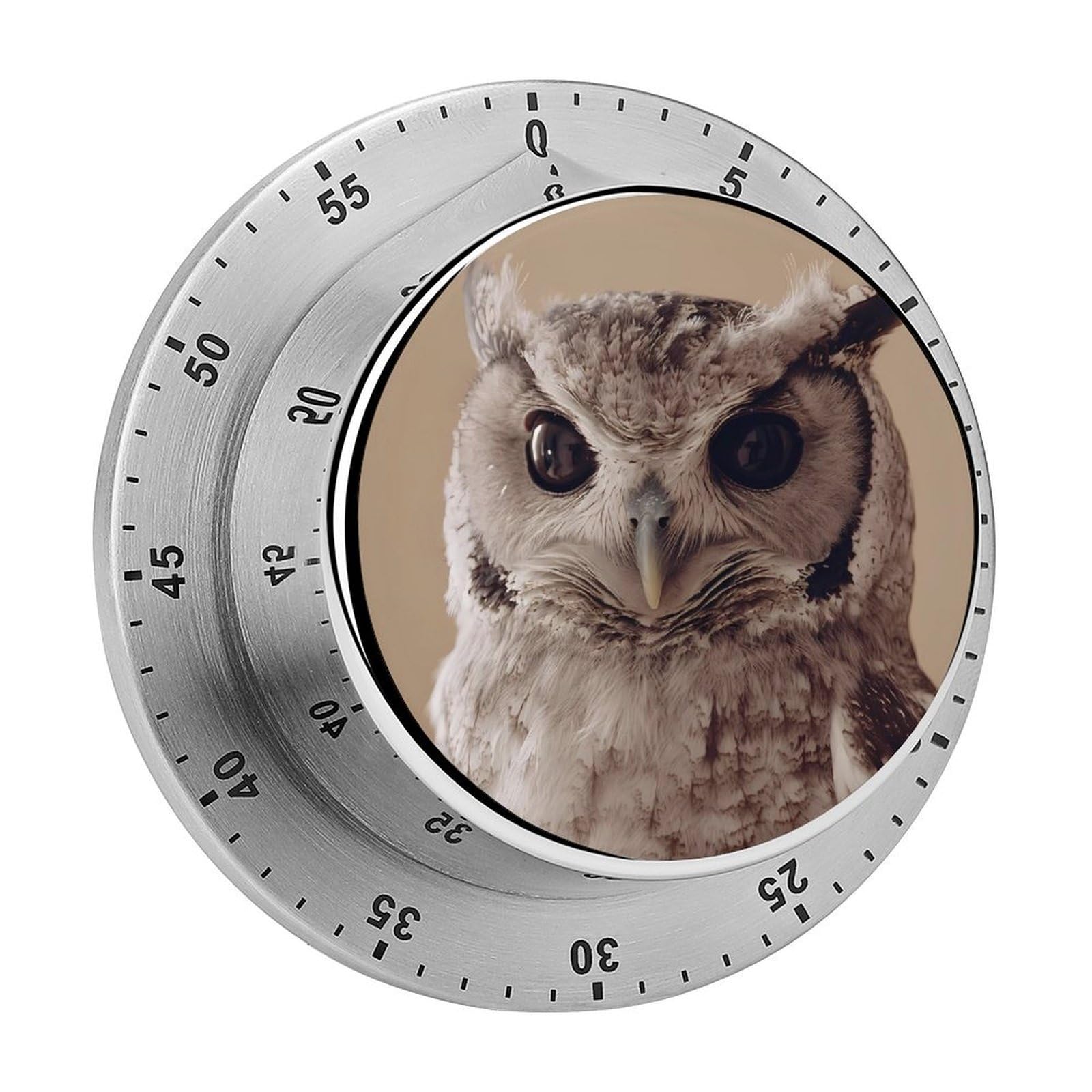 Owls is Watching You Mechanical Timer with Alarm for Kitchen Cooking Productivity Stainless Steel Timers