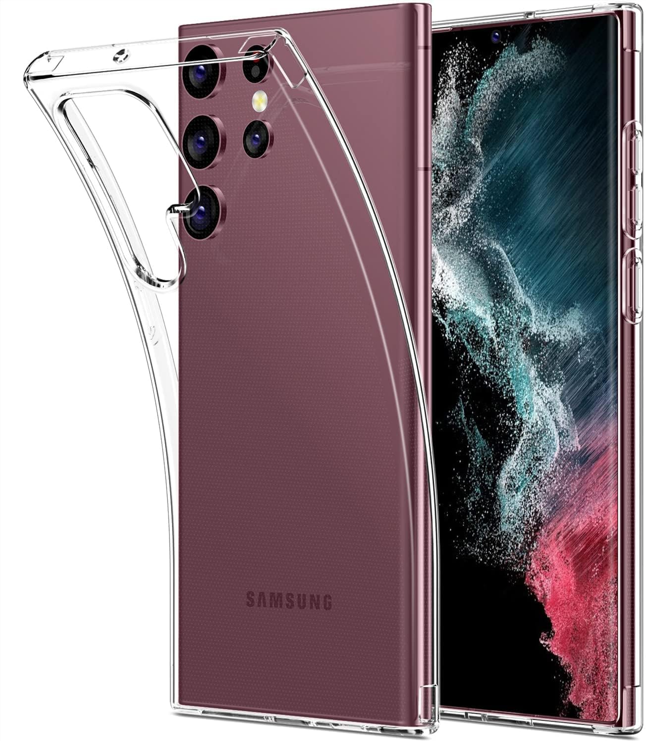 KP TECHNOLOGY Galaxy S22 Ultra Case - Thin Soft Silicone Gel Case Cover for Samsung Galaxy S22 Ultra (CLEAR)