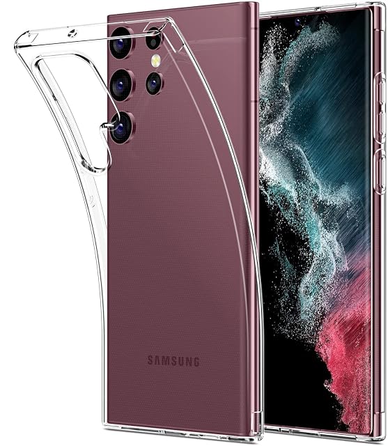 Galaxy S22 Ultra Case - Thin Soft Silicone Gel Case Cover for Samsung Galaxy S22 Ultra (CLEAR)