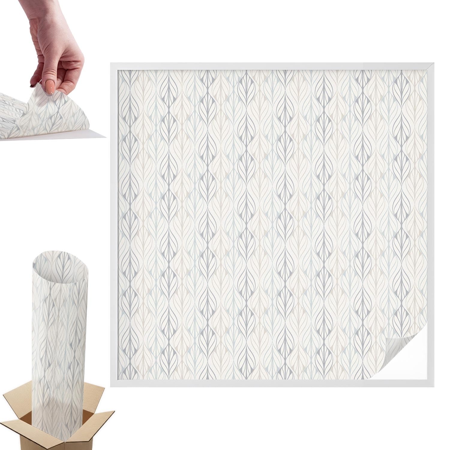 Protection adhésif pour chambre et salon au design de feuillage naturel élégant