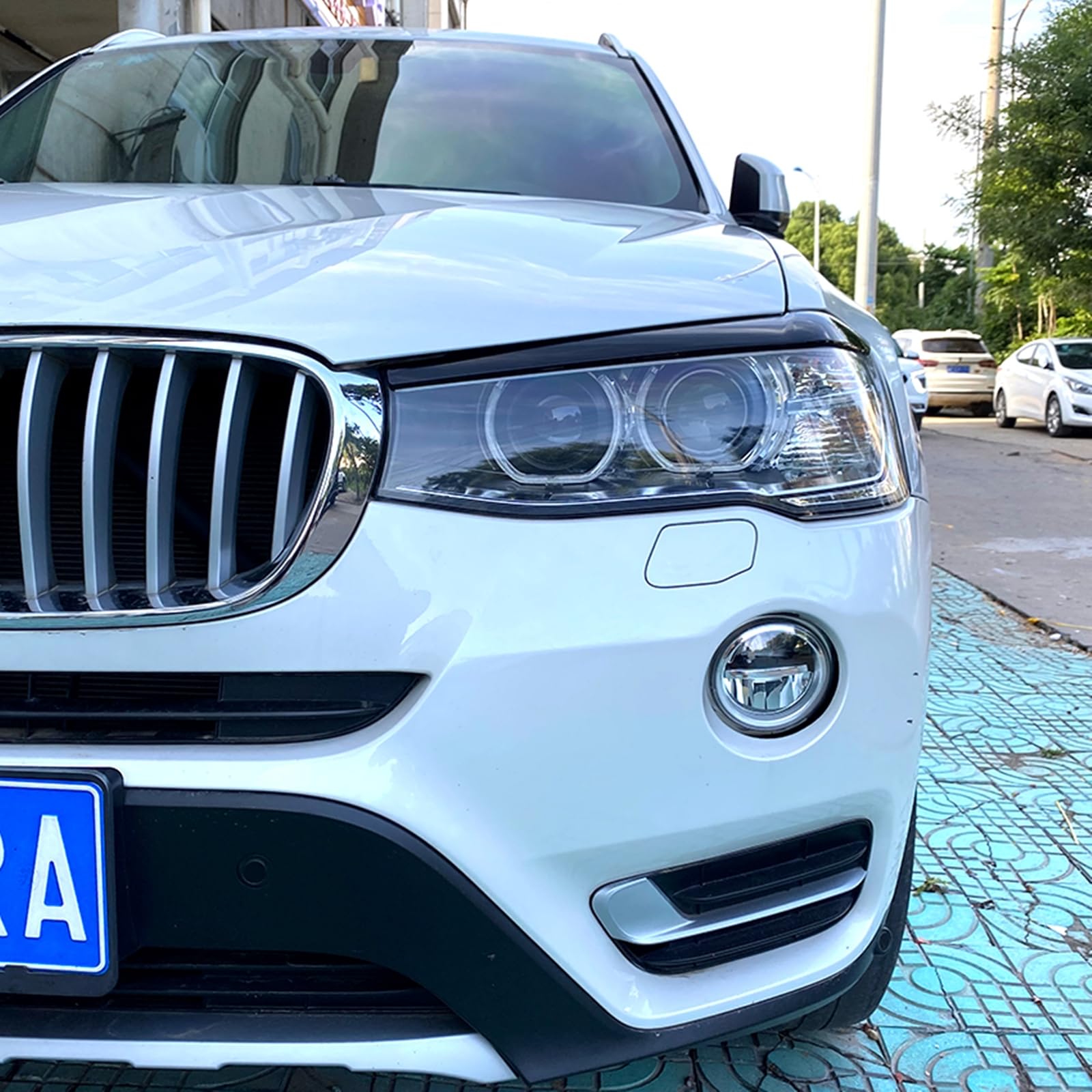 2 x Scheinwerfer-Augenbrauen Trim für BMW X3 F25 X4 F26 2014-2017 15