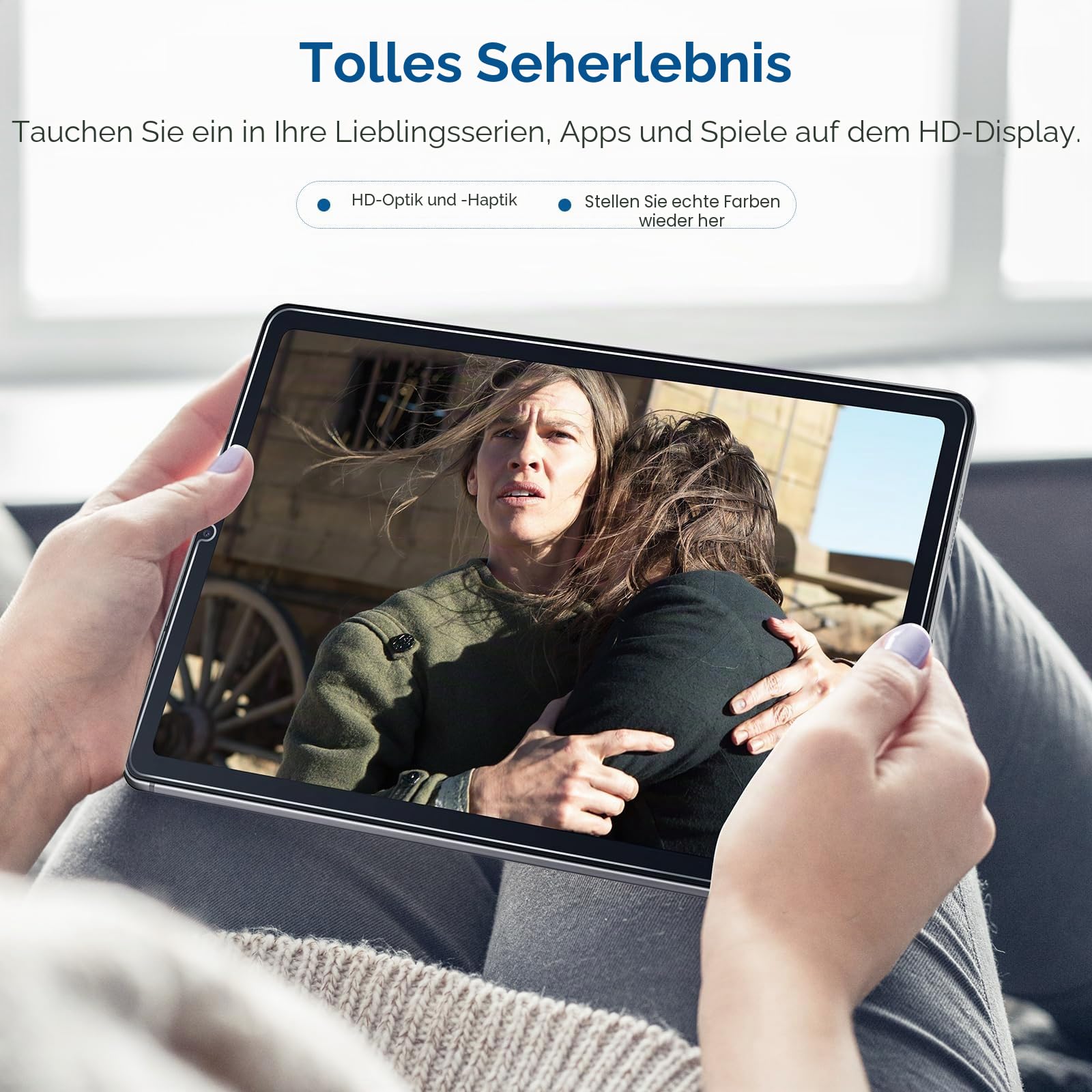 SPARIN 3 Stück Panzer Schutz Glas Schutzfolie für Samsung Galaxy Tab S6 Lite 2024/2022/2020 10,4 zoll, 9H Härte Displayschutz Folie