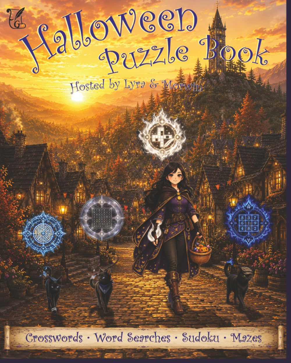 Halloween Puzzle Book: Over 100 Halloween-Themed Crosswords, Word Searches, Sudoku & Mazes