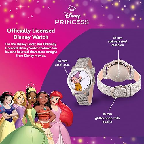 Miniatura 3 de Disney Princess - Reloj analógico de cuarzo para adultos casual deportivo Gris