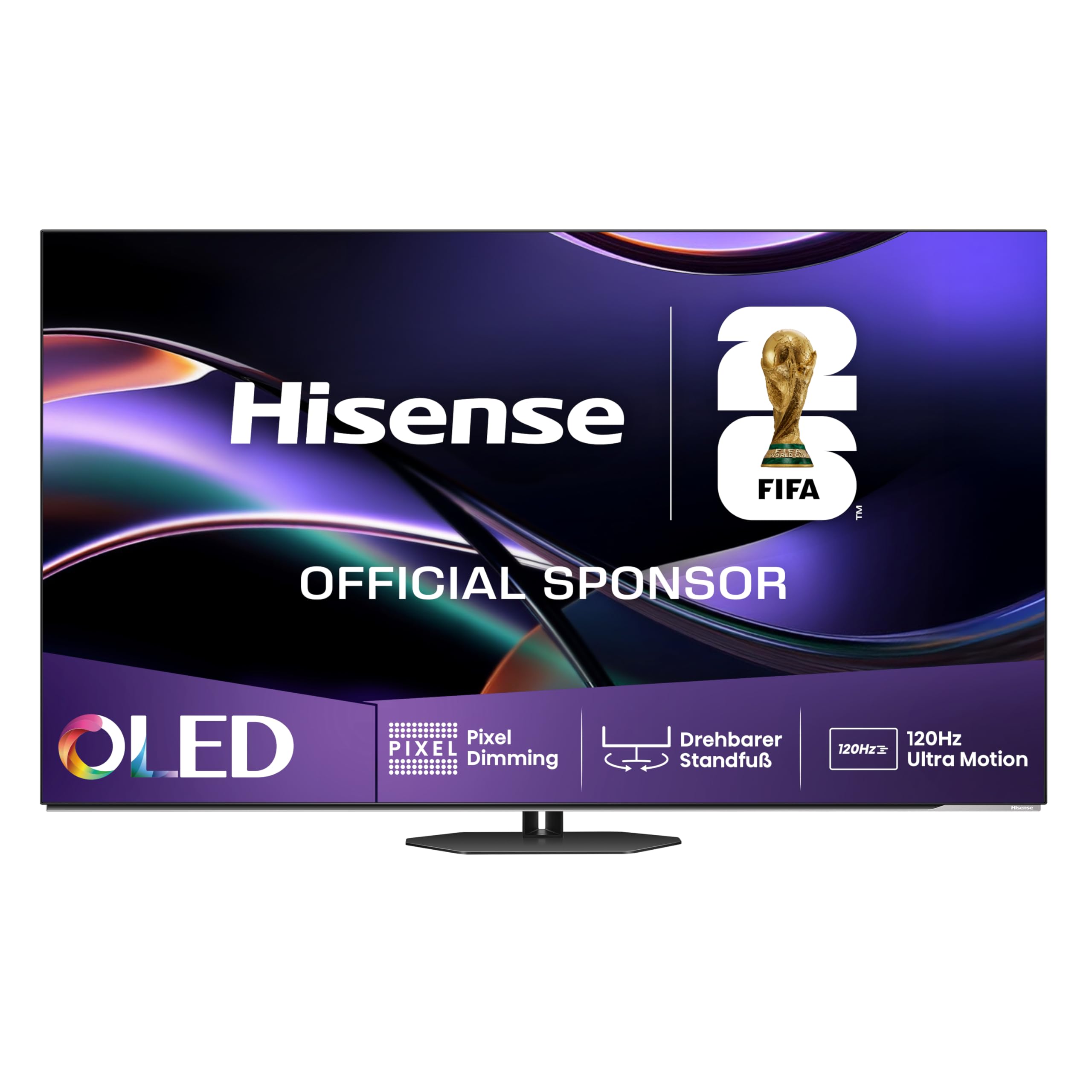 Hisense 65A85Q 164cm (65 Zoll) Fernseher, 4K UHD OLED Smart TV,120Hz, HDMI 2.1, Game Mode Pro, AMD FreeSync Premium, Dolby Vision IQ & Atmos, Bluetooth, Alexa Built-in, Schwarz, [2025]
