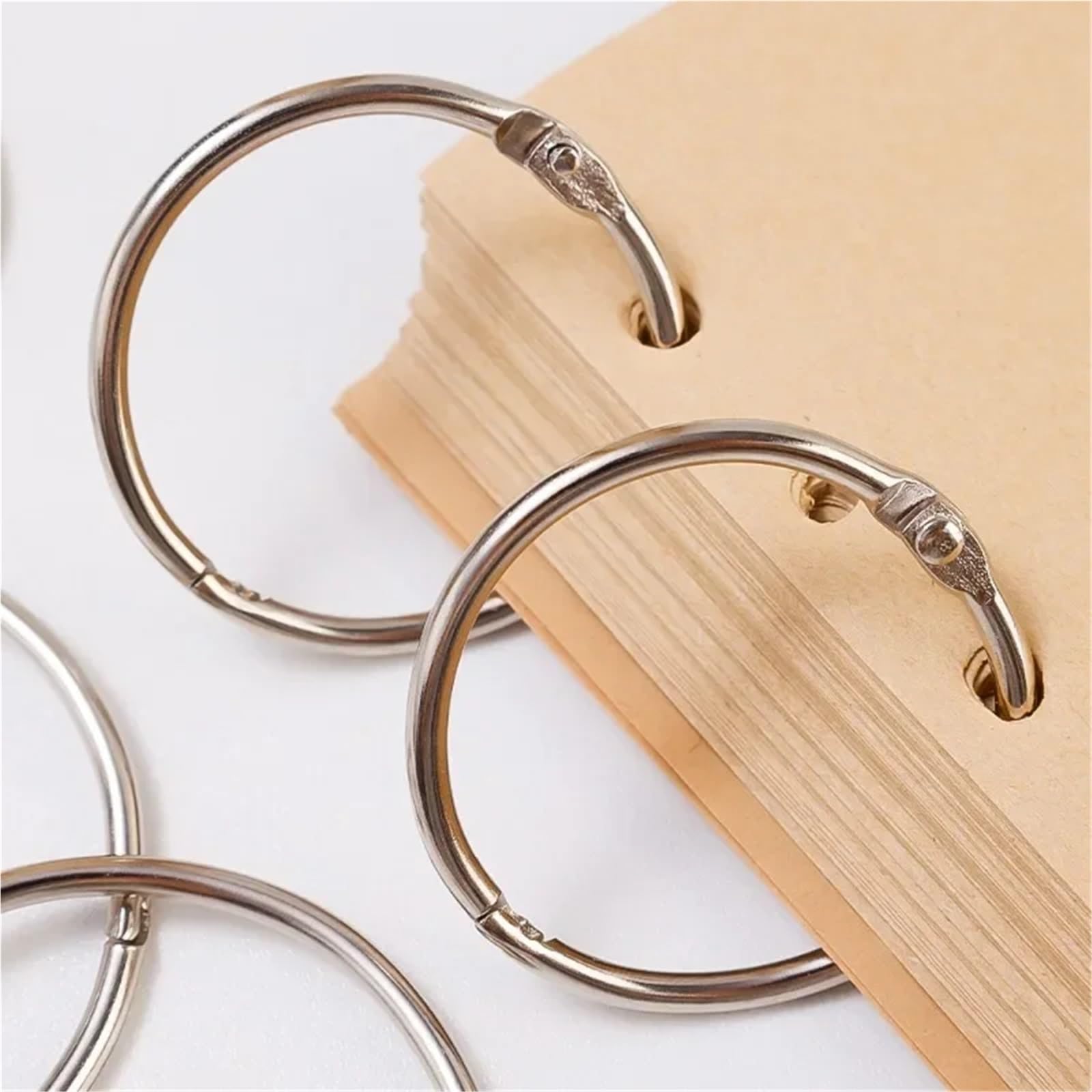 Meccanismo per raccoglitori ad anelli, Anelli for raccoglitori a fogli sciolti in metallo 100 pezzi 38 mm 50 mm