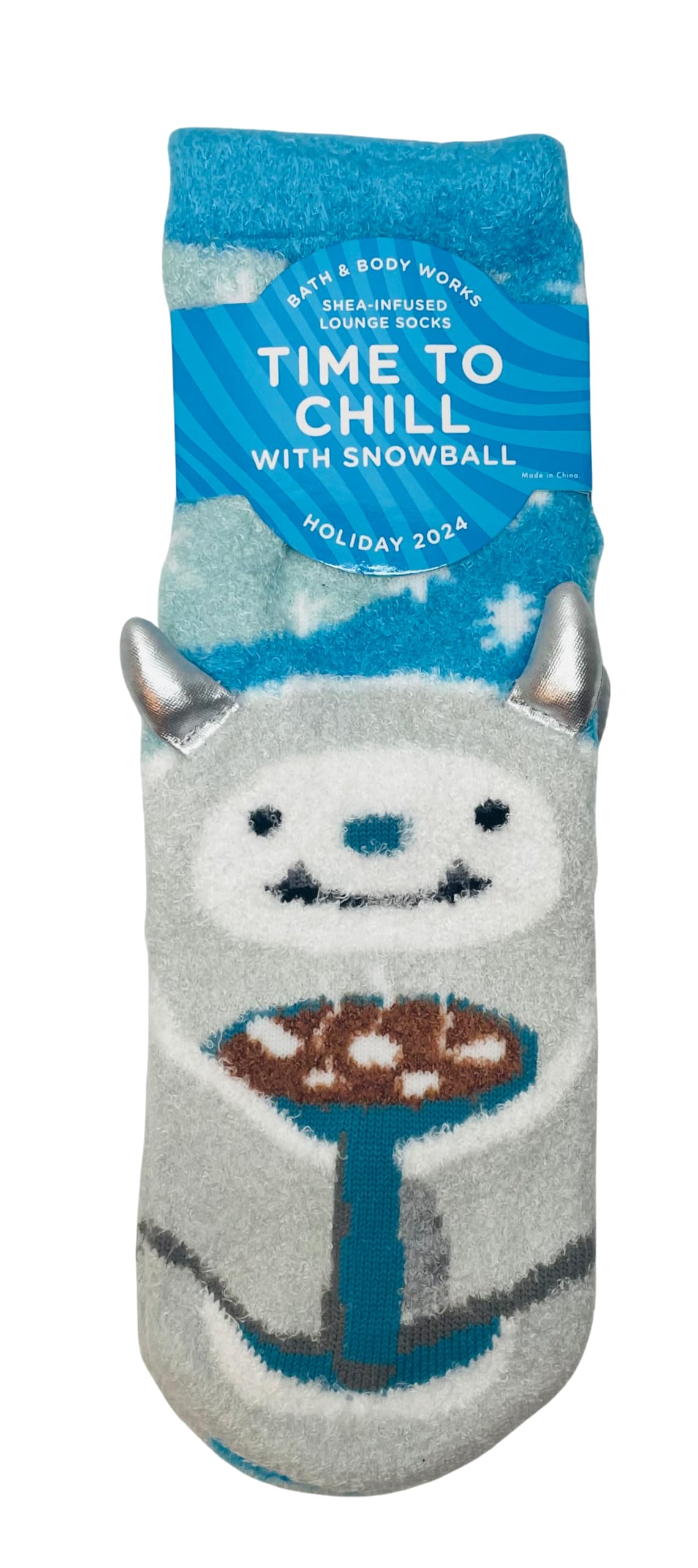 Bath and Body Works Yeti Time to Chill Blue Moisturizing Socks Infused with Shea Butter One Size Fits Most