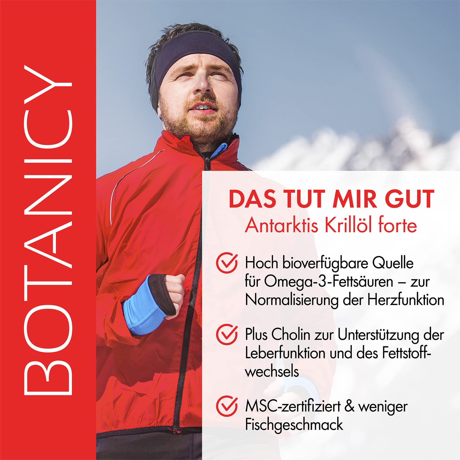 Omega 3 Krillöl Kapseln - 60 Stück - Antarktis Krillöl Forte - Für Herz und Leber - Superba Boost™ Omega 3 Öl aus Krill - Omega-3-Fettsäuren DHA & EPA, Astaxanthin & Cholin