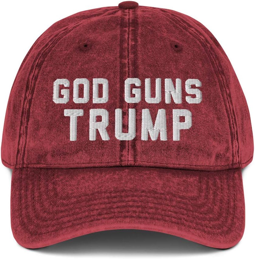 God Guns and Trump 2nd Amendment Trump 45 Square Vintage Baseball Hat