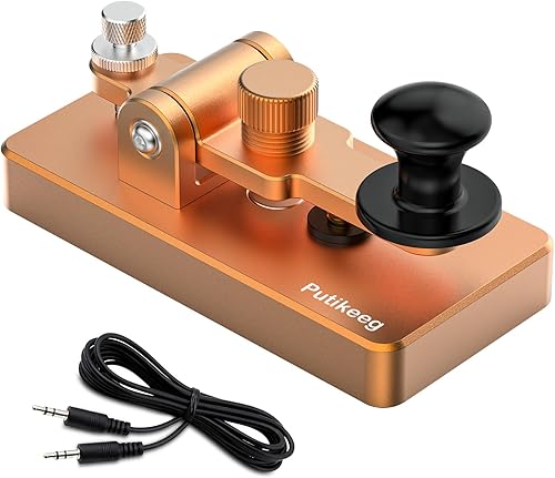 Clásico Morse Mini Código Clave Morse Código Paleta Llave Aleación de Aluminio Mini-Key Morse CW Llave Portátil Morse Práctica Clave Oro