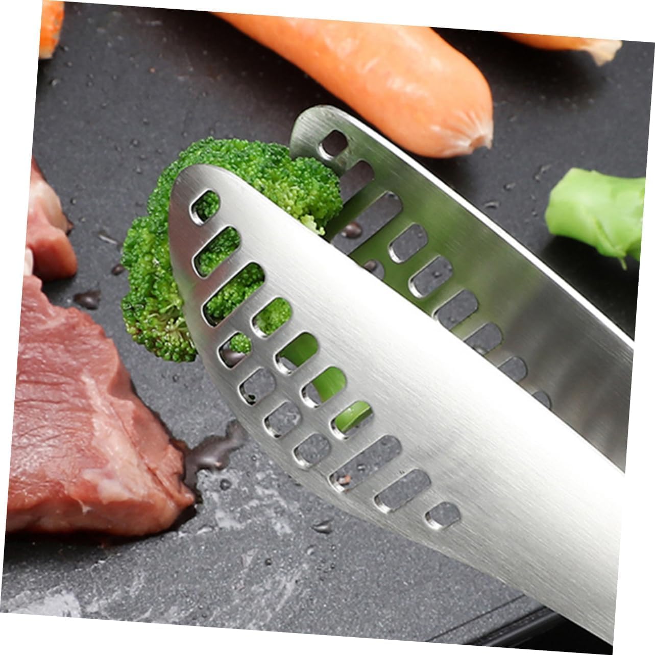 Cooking Tongs Stainless Steel Pliers Kitchen Gadget Barbeque Clamp Barbecue Clamp Bun Clip