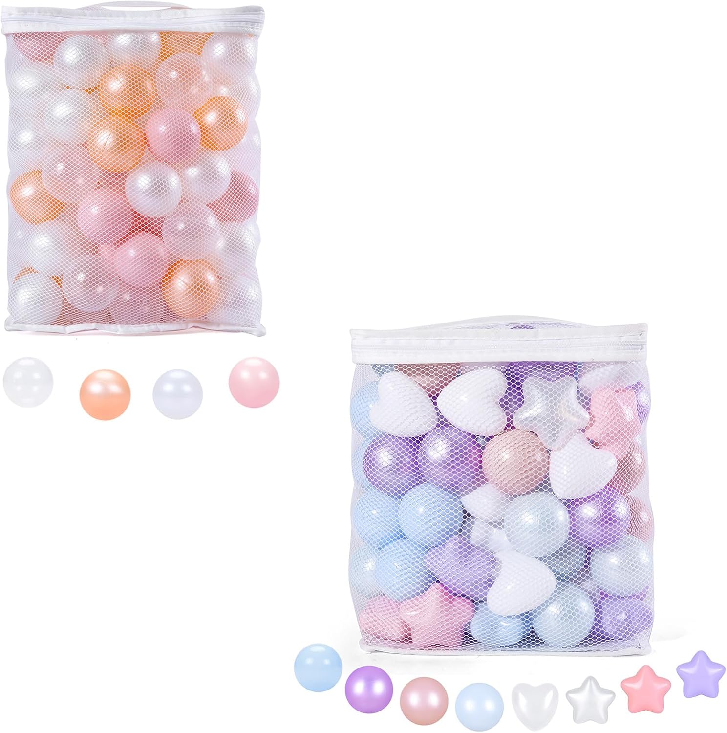 TRENDPLAY Star Balls for Ball Pits 300 Count Plastic Balls for Baby Ball Pit, for Boys Girls Toddlers Play Tent,2.2"