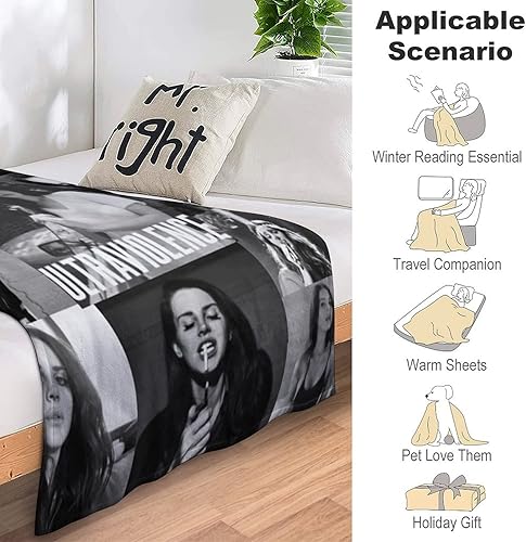Miniatura 4 de Rwillppycfei Manta de lana con temática del tema Rey de Lana Music Del Theme, mantas de microfibra de felpa para un mejor sueño, manta ligera de