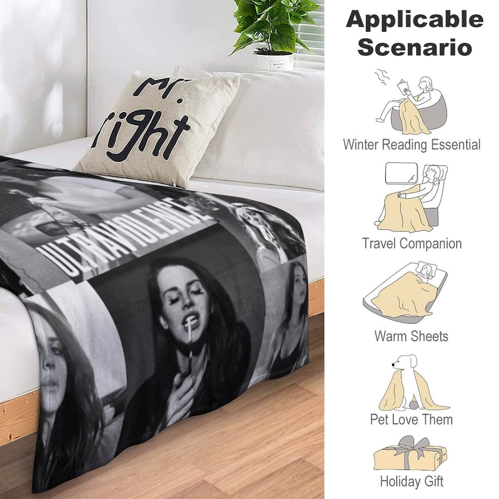 Anatomie-Muster Decke, Ultraweich & Warm, 127 X 101,6 Cm – Für Sofa, Bett, Camping, Waschbar