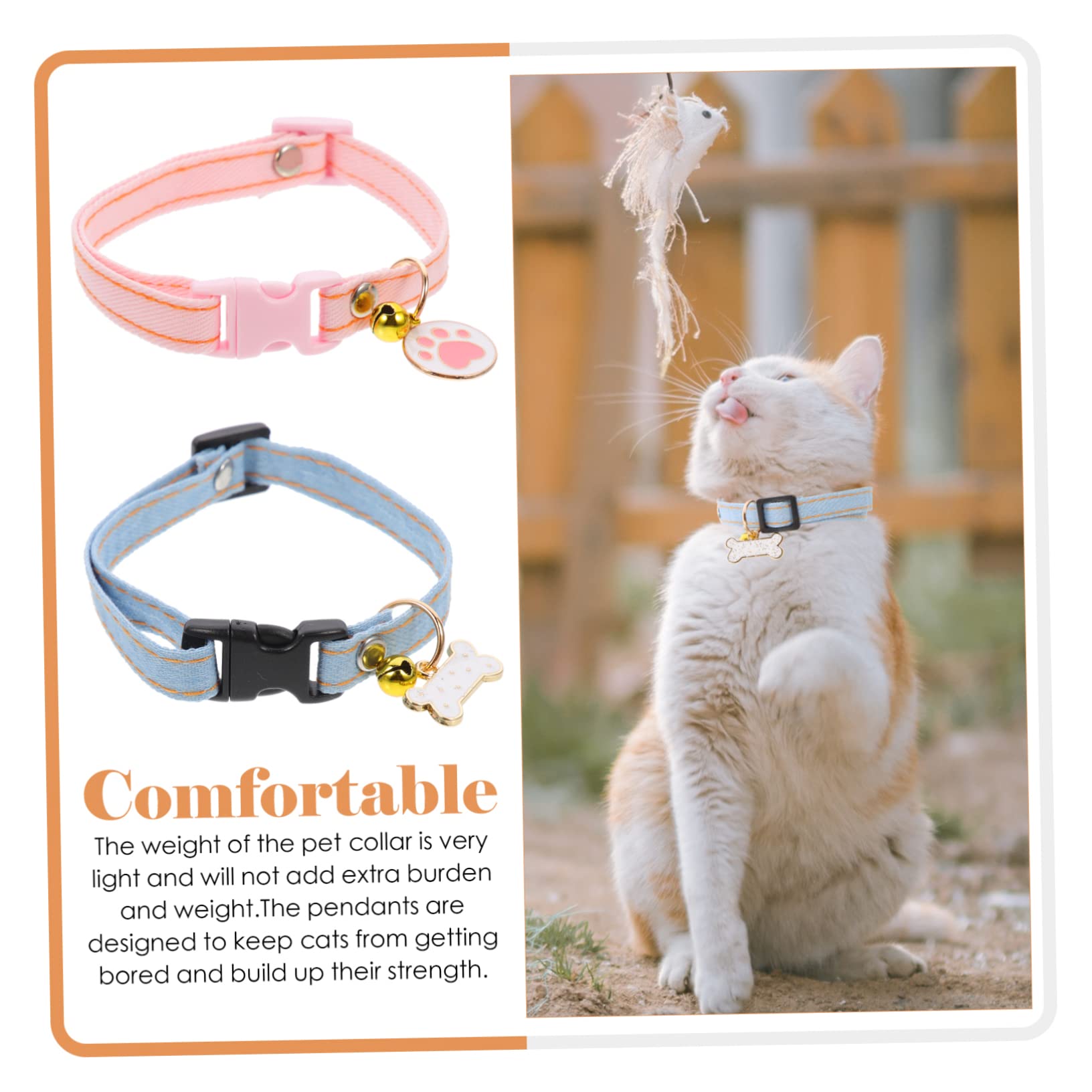 Happyyami 10pièces Collier pour Chat Décoratif avec Pendentif Collier Sécurisé Et Ajustable pour Chats Et Chatons pour Fêtes Quotidien Design Pattes