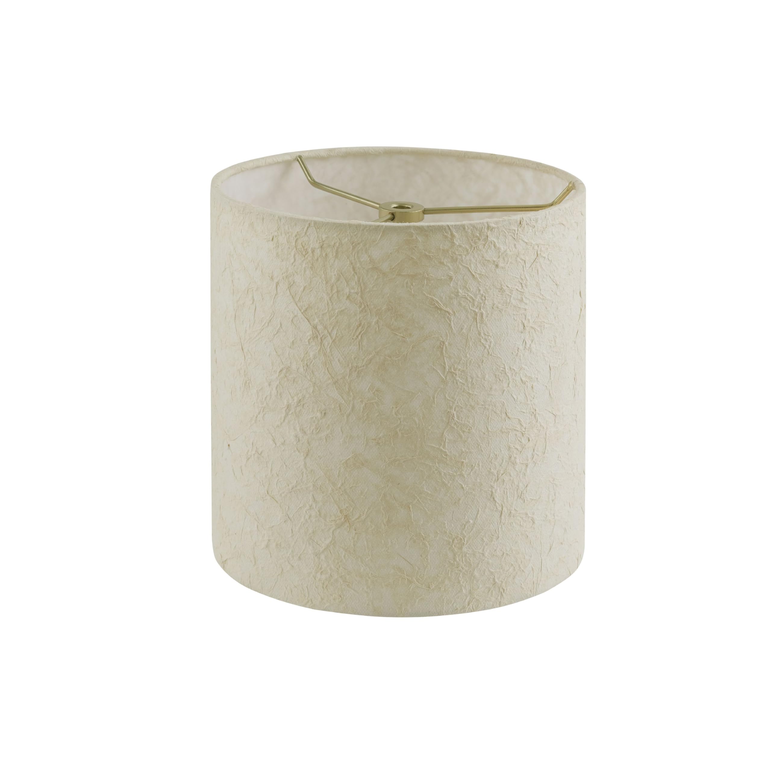 Aspen Creative Corporation 31237 Transitional Drum (Cylinder) Shape Spider Construction Lamp Shade in Tan, 8" wide (8" x 8" x 8")