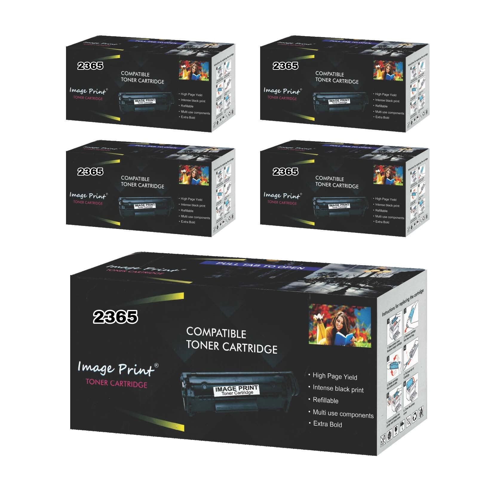 Image Print TN 2365 Toner Cartridge Comaptible Brother Hl-L2300/L2305/L2320/L221D/L2340/L2360/Dcp-L2541Dw/L2520/L2540/Mfc-L2700/L2740/L2701Dw Printers (Pack of 5)