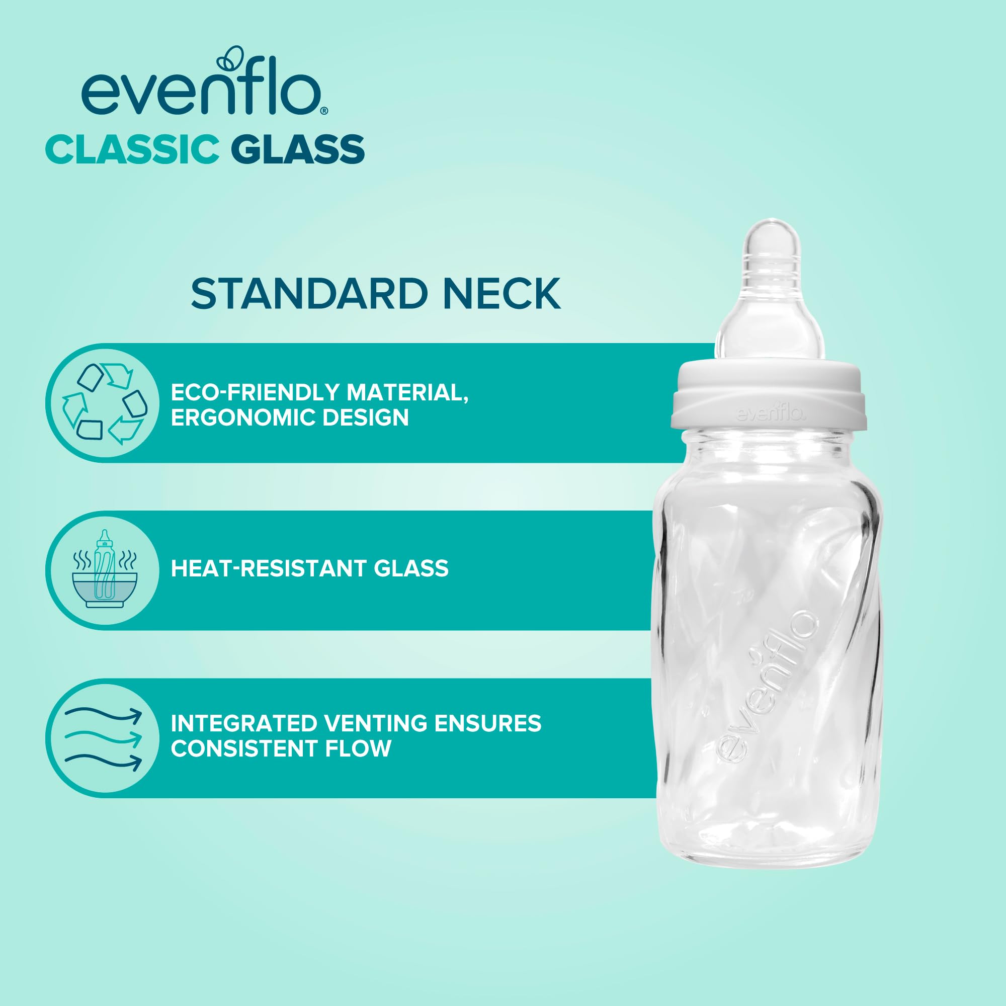 Amazon.com : Evenflo Feeding Classic Glass, Twist Bottles, 4 Oz, 6 Bottles.  : Baby