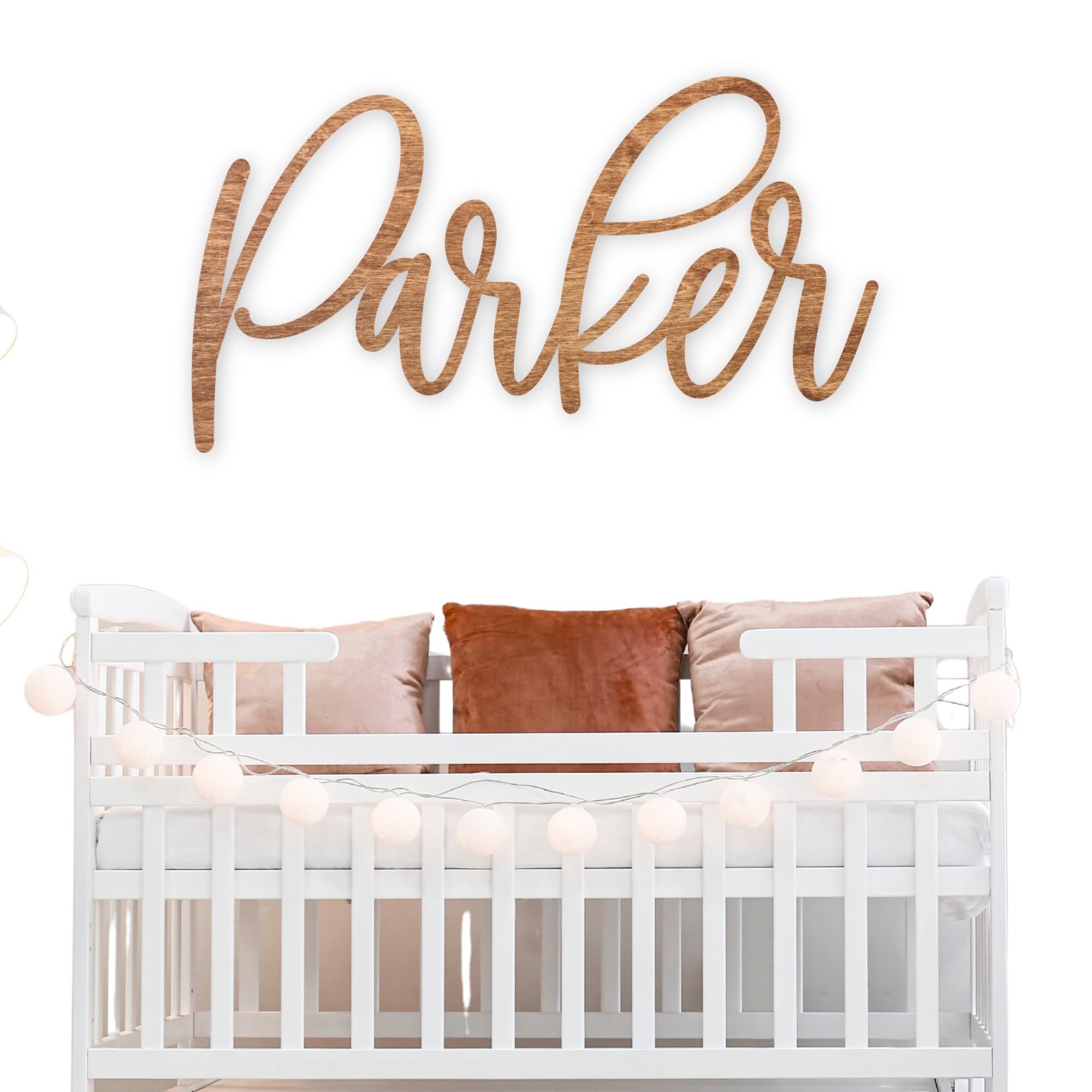 Wall Decor Wooden Name For Nursery Custom Baby Name Sign For