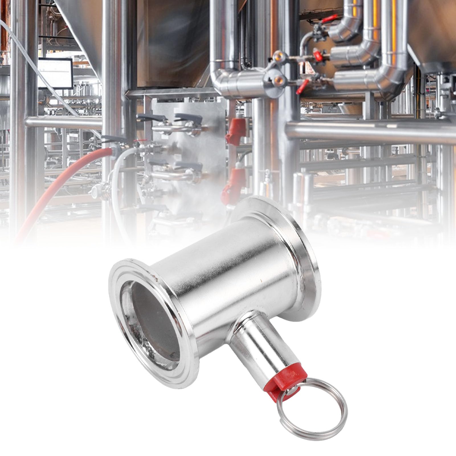 Zunate 1,5-Zoll-Klemmen-Überdruckventilrohr 17 PSI, Edelstahl-Brühteile, Kompakte, Konische Verschraubung mit Schnellinstallationsdesign für Einfache Verwendung