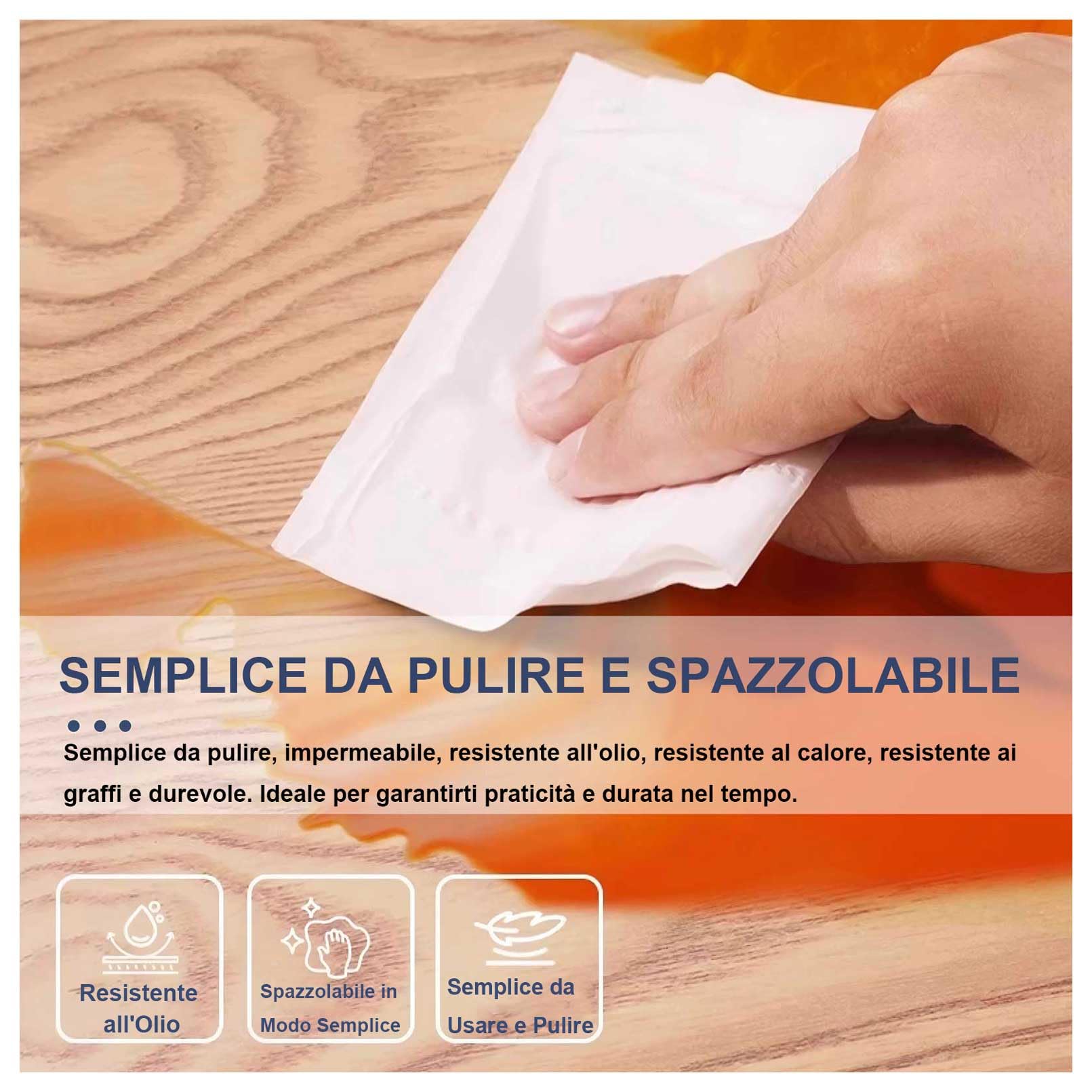 Generico Pellicola Protettiva in PVC 80x240cm 1.5 mm, Trasparente, Angoli Smussati, Facile da Rimuovere