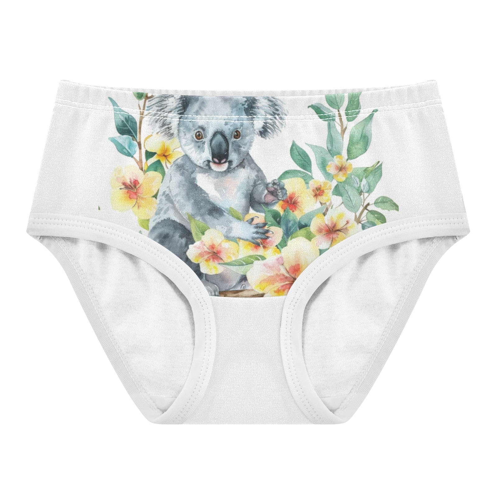 ALAZA Toddler Girls Cotton Hipster Underwear Soft Koala Watercolor 2 Pack 2T
