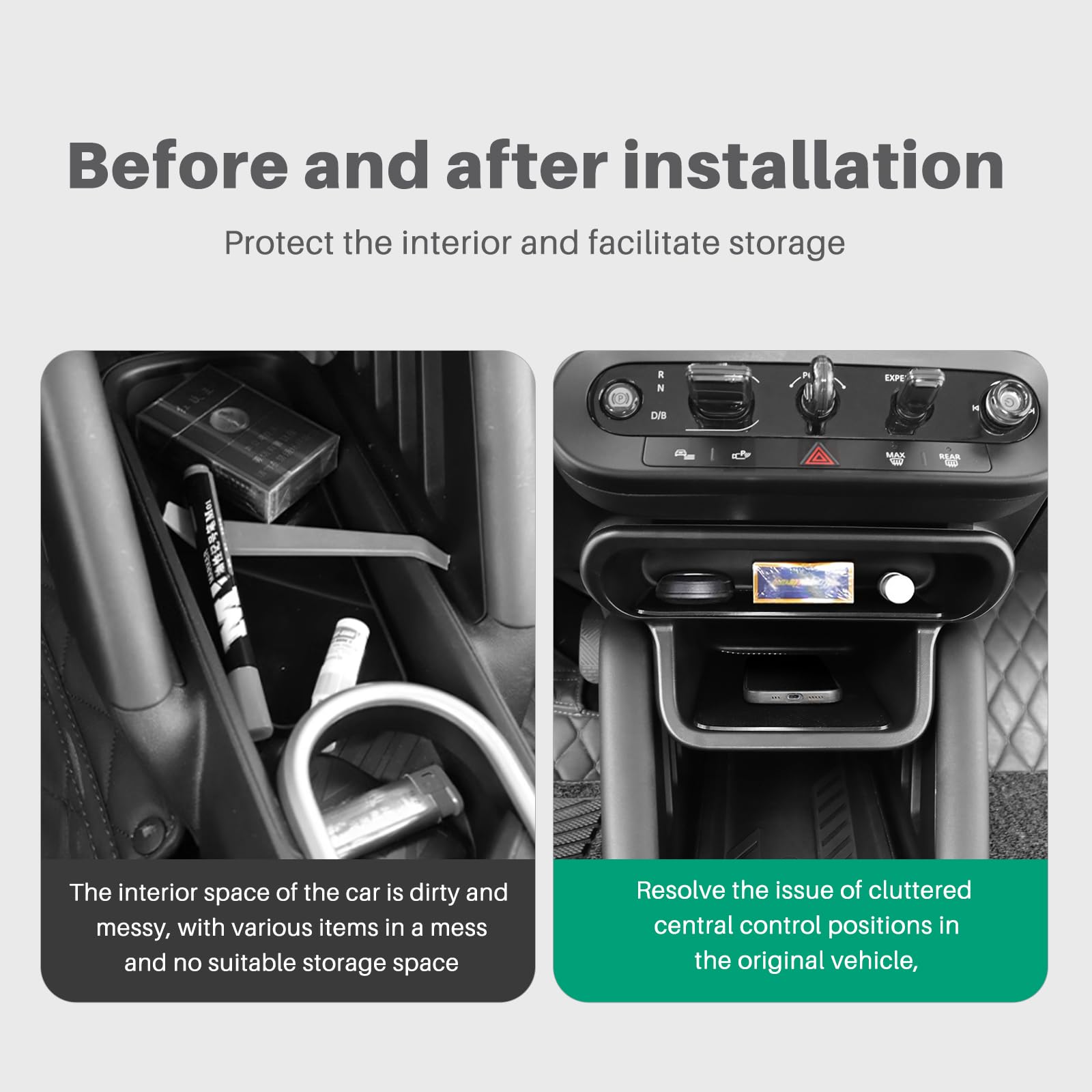  MINI センターコンソール セット 　純正オーディオリモコン付き Amazon | KUNGKIC 車センターコンソール コンソールトレイ ミニ