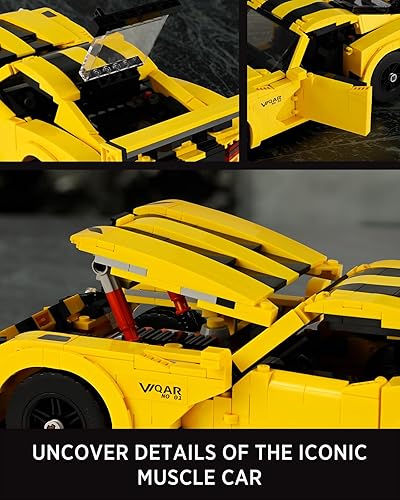 Miniatura 3 de Nifeliz Viper, icónico kit de construcción de autos musculares, juego de exhibición distintivo de autos deportivos para regalo de adultos (1,236