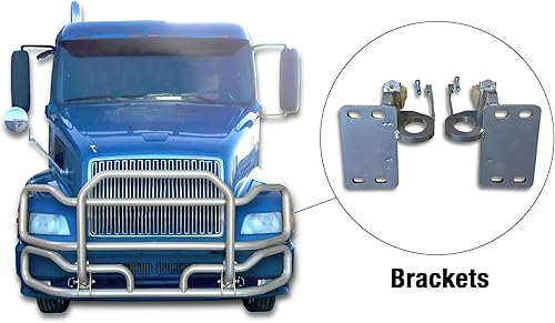 Miniatura 3 de Juego de accesorios de montaje de soportes de cepillo de alce y ciervo para parachoques compatible con EX-Guard Volvo VNL 1999-2003 - Plus Vest