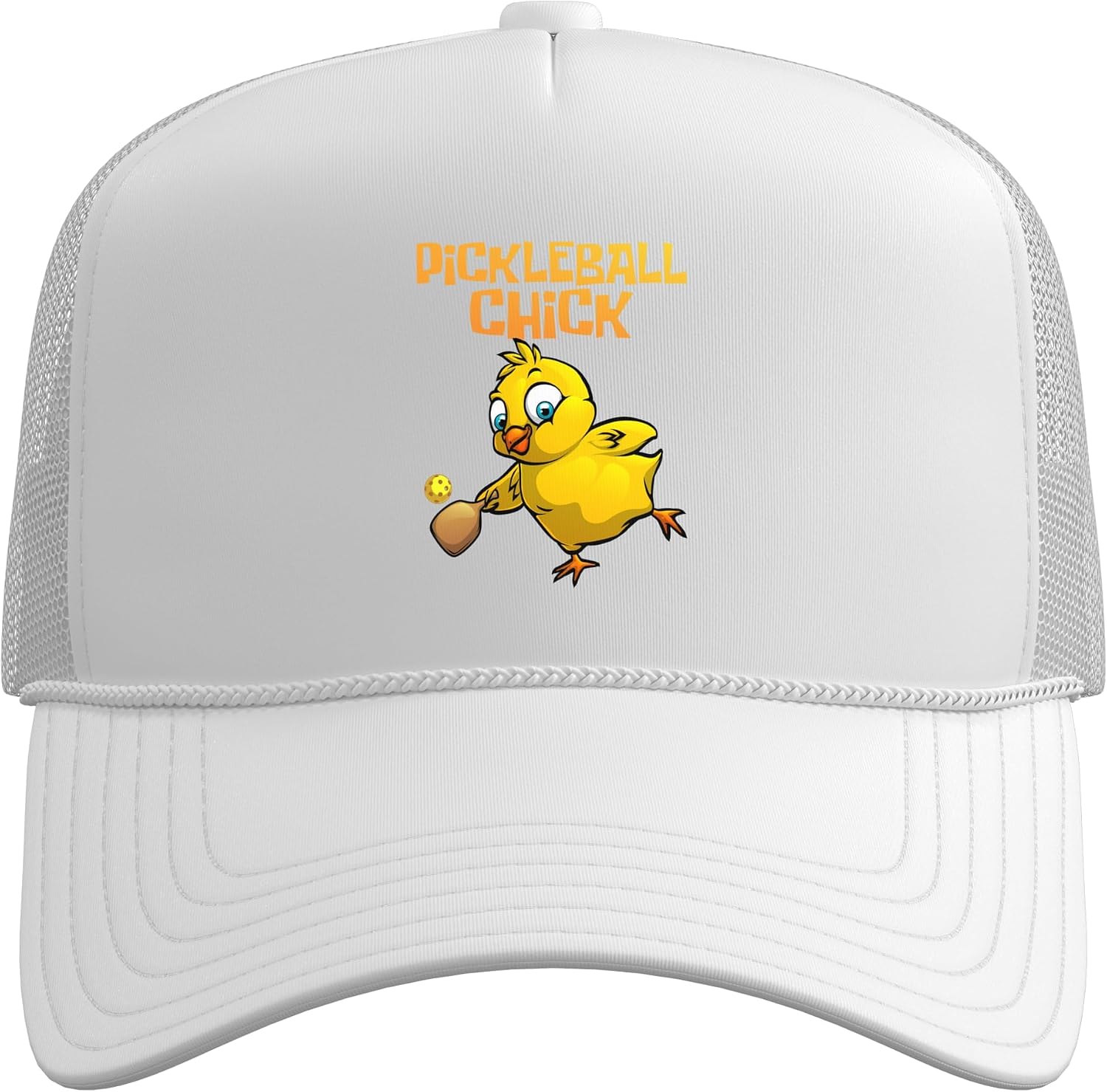 Unique Pickleball Design for Women Girls Pickle Ball Player Trucker Hat with Adjustable Mesh Back image 2