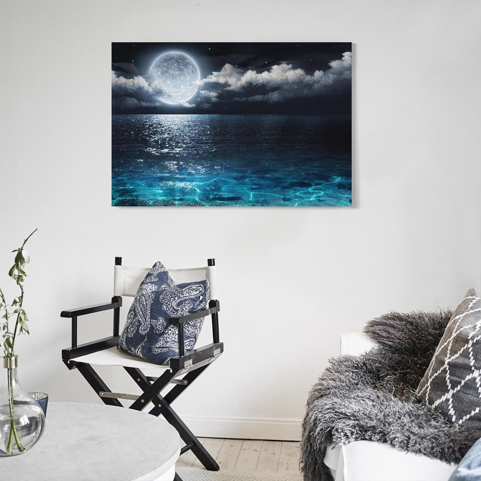 油絵 絵画 ブックボックス【夜の海】｜絵画