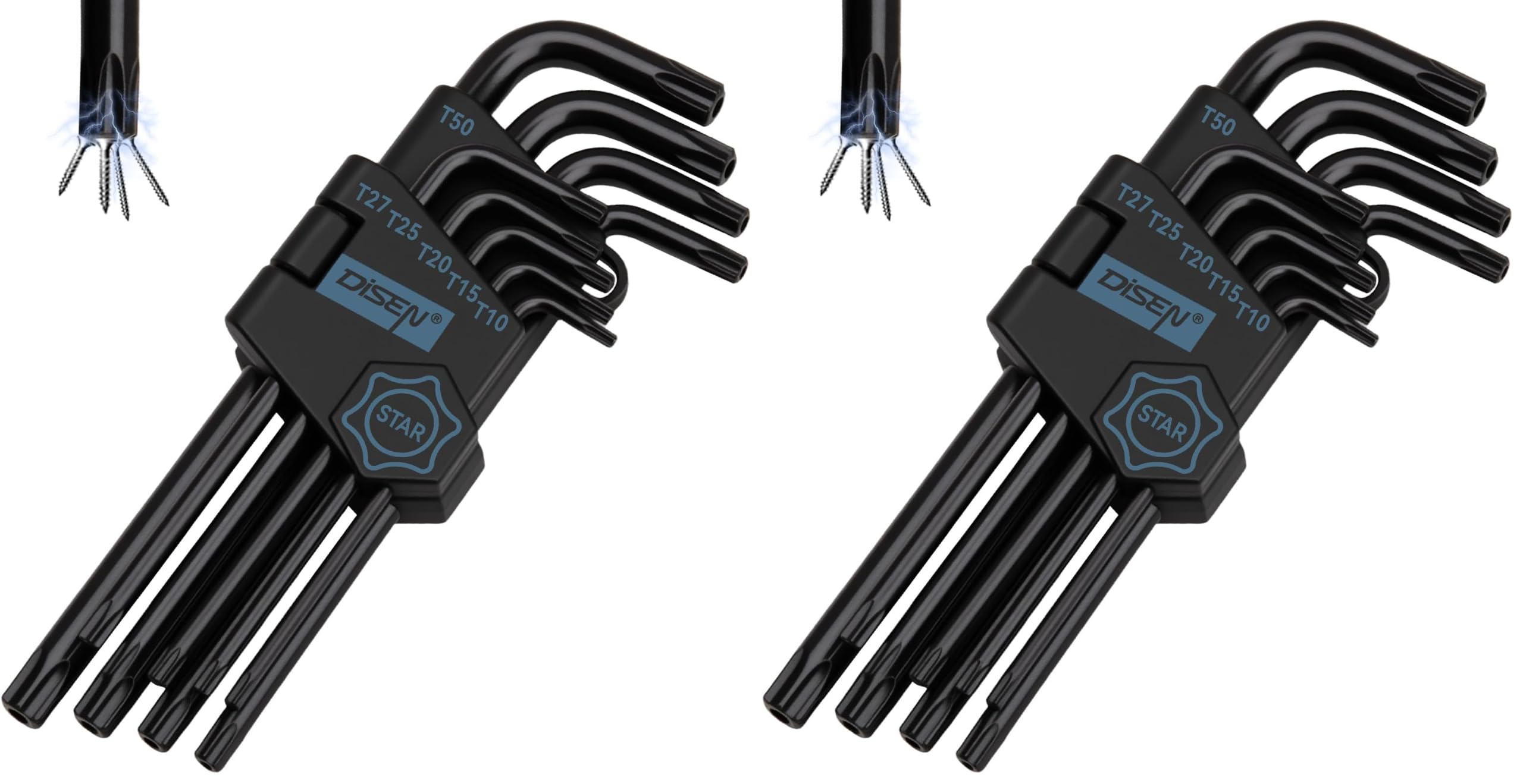 DISEN 36PC Hex Key Set - Allen, Torx & Metric Wrenches -13 DISEN 36PC Hex Key Set - Allen, Torx & Metric Wrenches -13