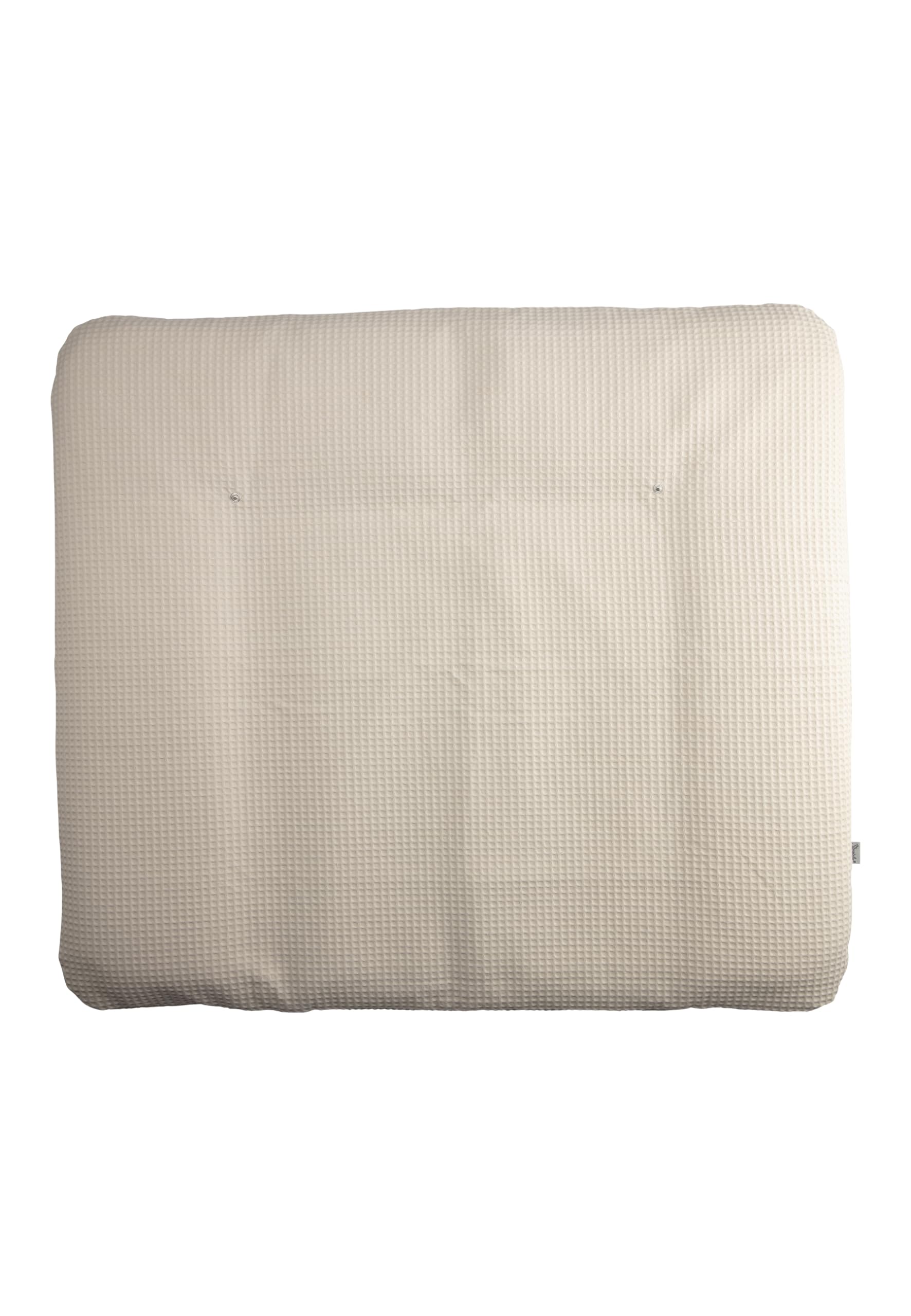Wickelauflagenbezug 90 x 80 cm Ente Edda Lou aus Waffelpique mit abknöpfbarer Frotteeauflage, ecru