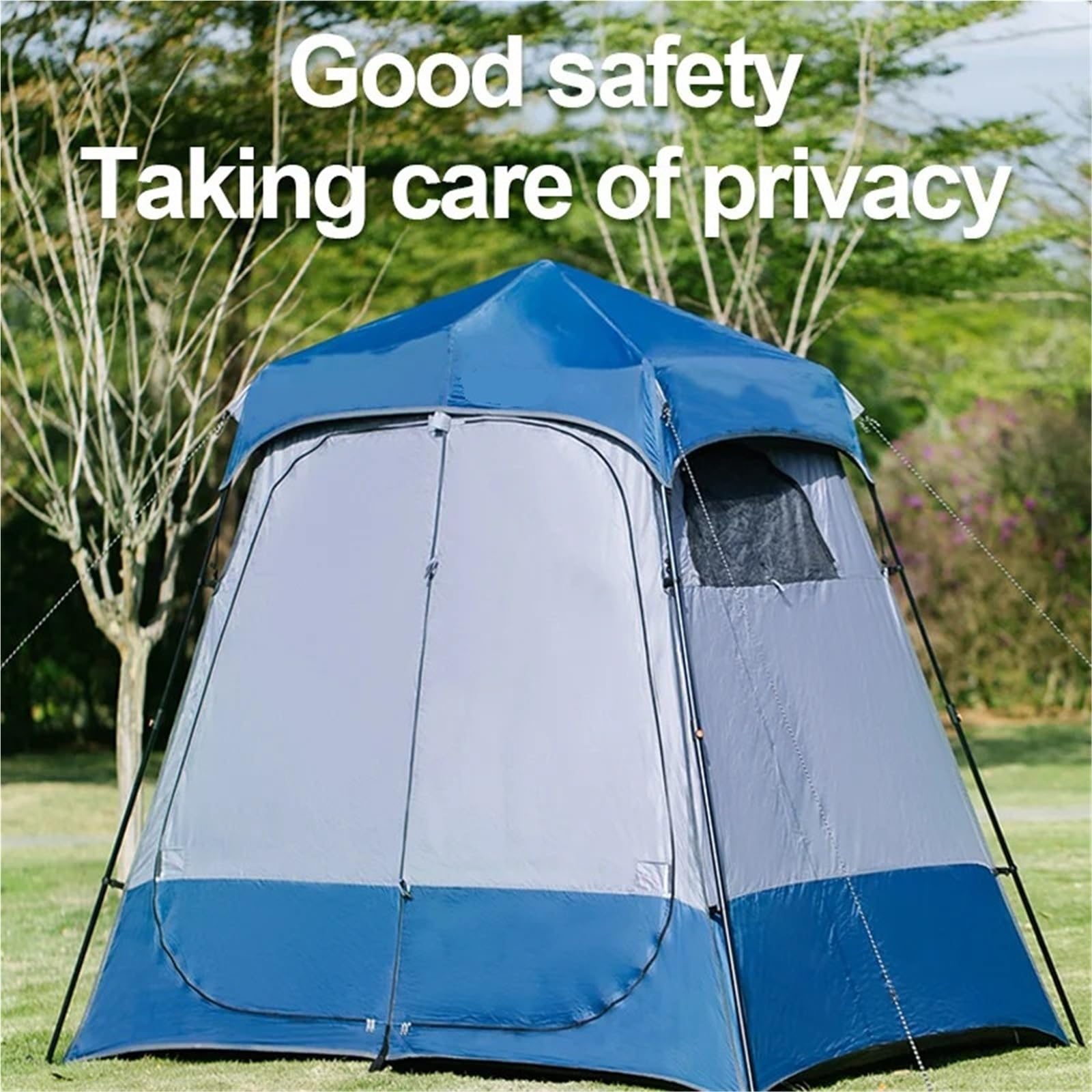 Pop-Up-Zelt Duschzelt for Zwei Personen Im Freien, Schnell Zu Öffnendes Toiletten-Wickelzelt, Privatsphäre, Wasserdicht, Pop-up-Sofort-Angel-Campingzelt Leichtes Pop-Up-Zelt
